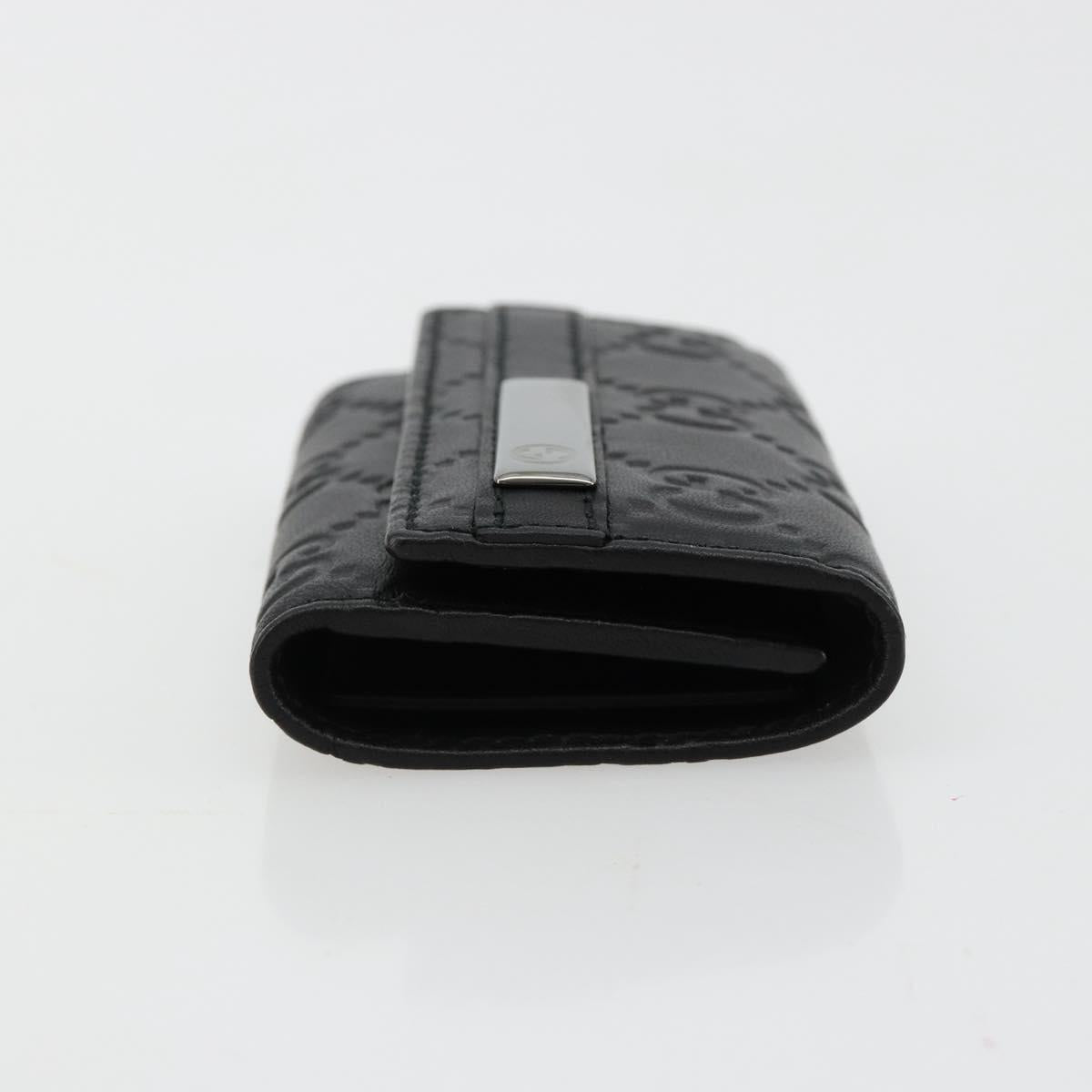 GUCCI Guccissima GG Canvas Key Case Leather Black 237509 Auth am11767V