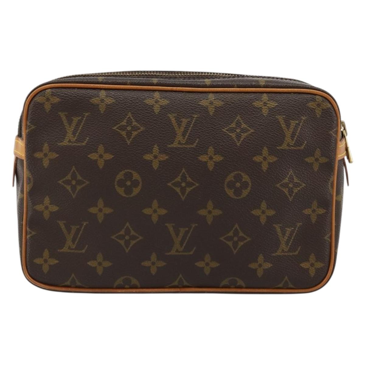 LOUIS VUITTON Monogram Compiegne 23 Clutch Bag M51847 LV Auth am11768A