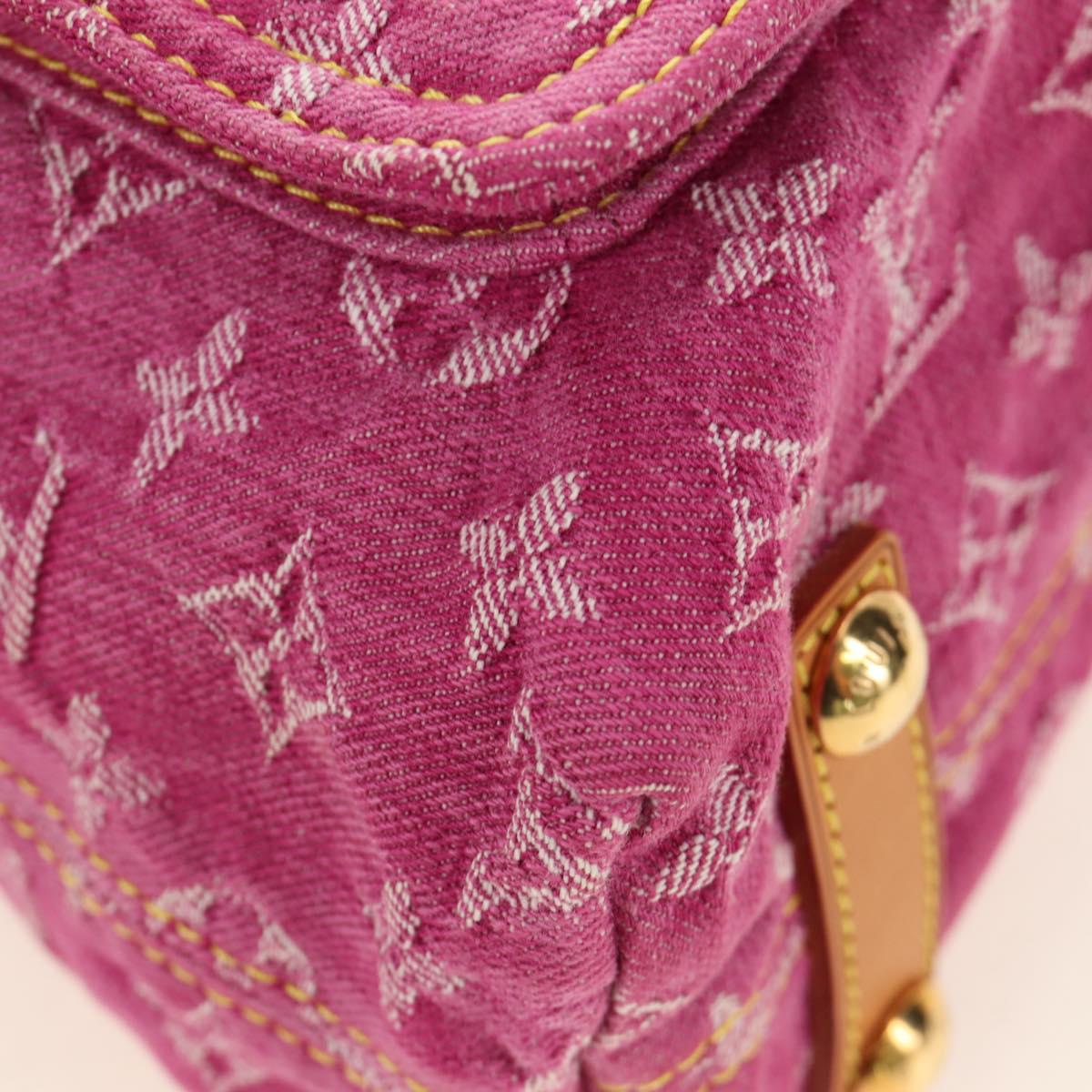 LOUIS VUITTON Monogram Denim Buggy GM Shoulder Bag Pink M95210 Auth am11791SAV
