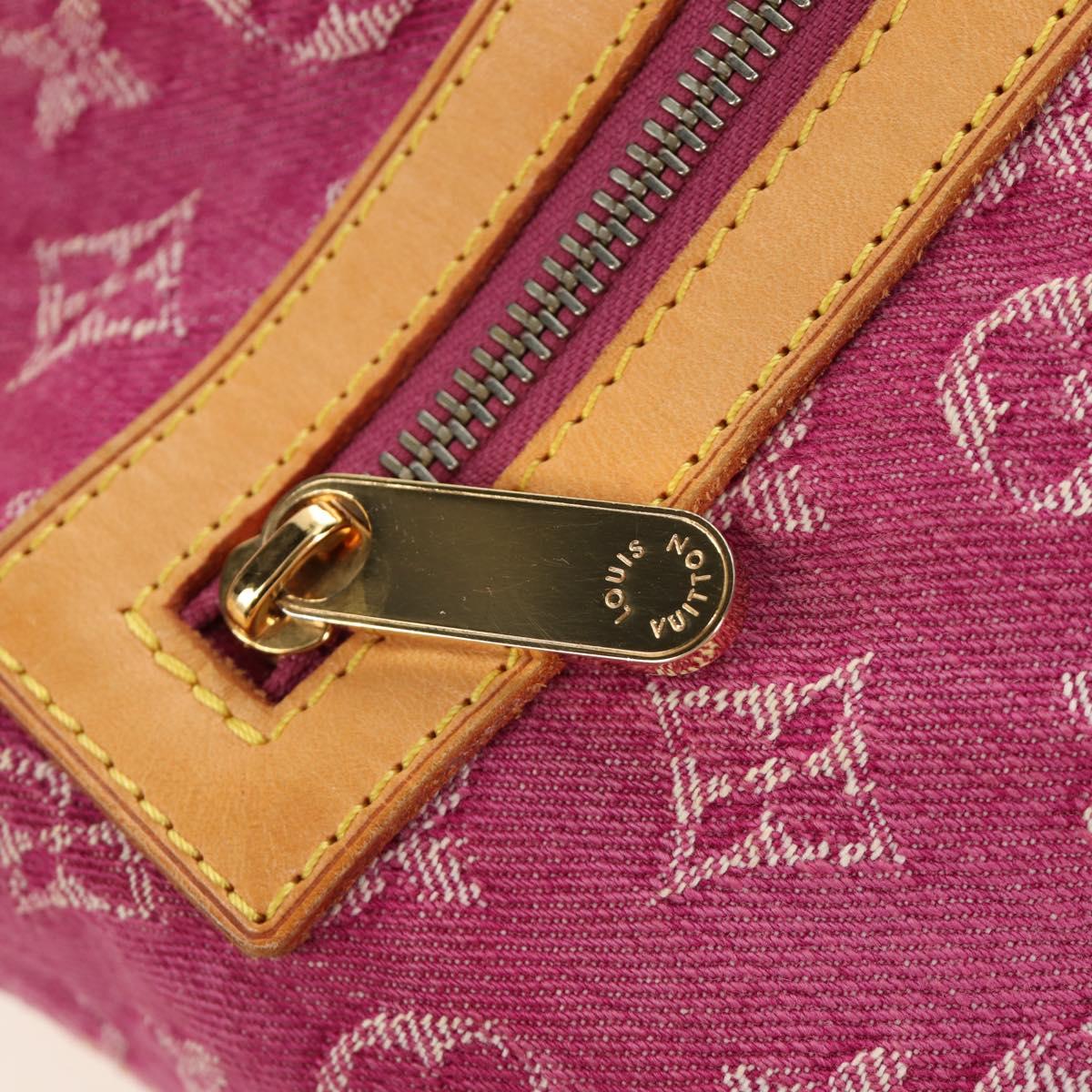 LOUIS VUITTON Monogram Denim Buggy GM Shoulder Bag Pink M95210 Auth am11791SAV