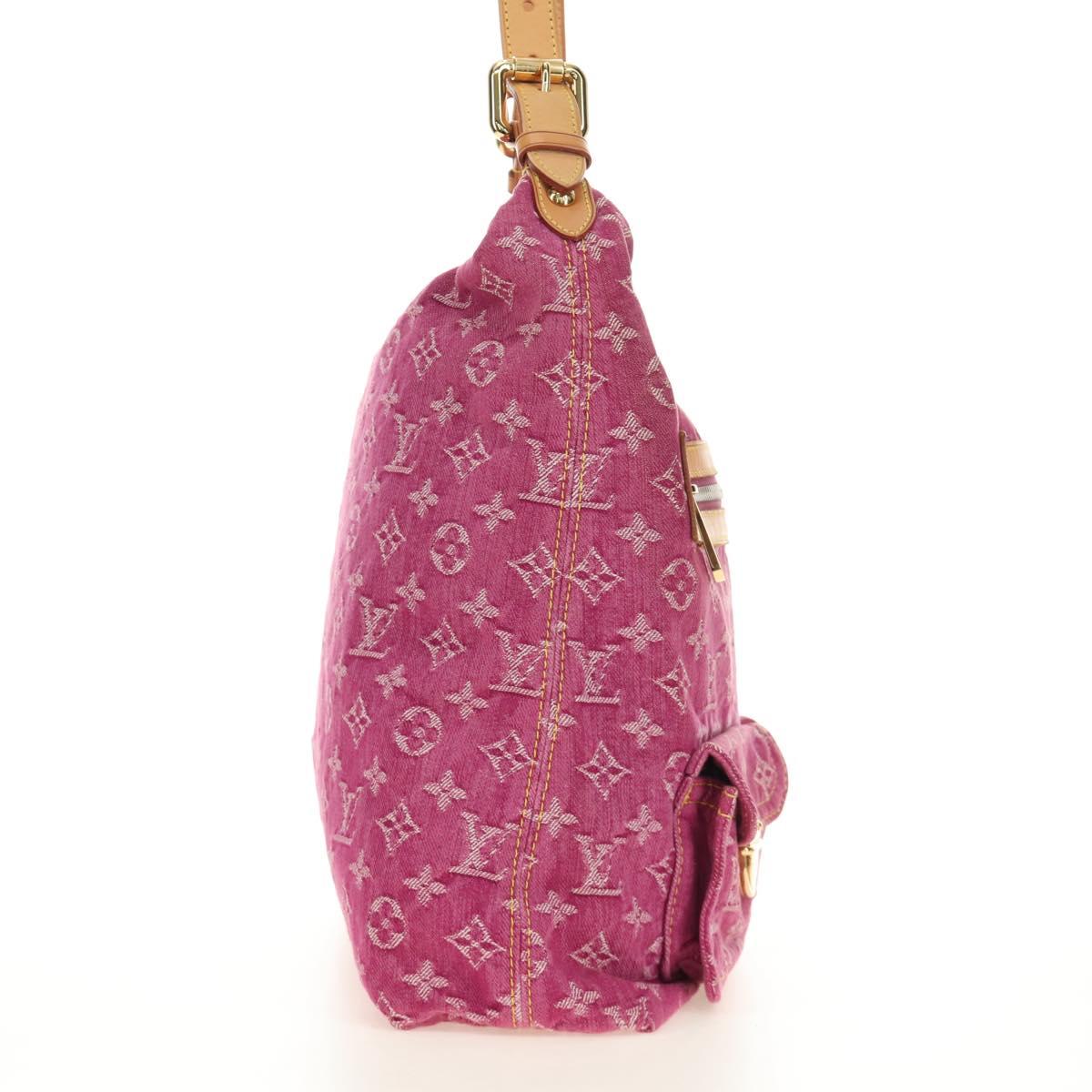 LOUIS VUITTON Monogram Denim Buggy GM Shoulder Bag Pink M95210 Auth am11791SAV
