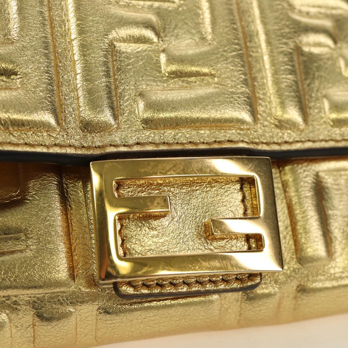 FENDI Zucca Canvas Long Wallet Gold Auth am11795V