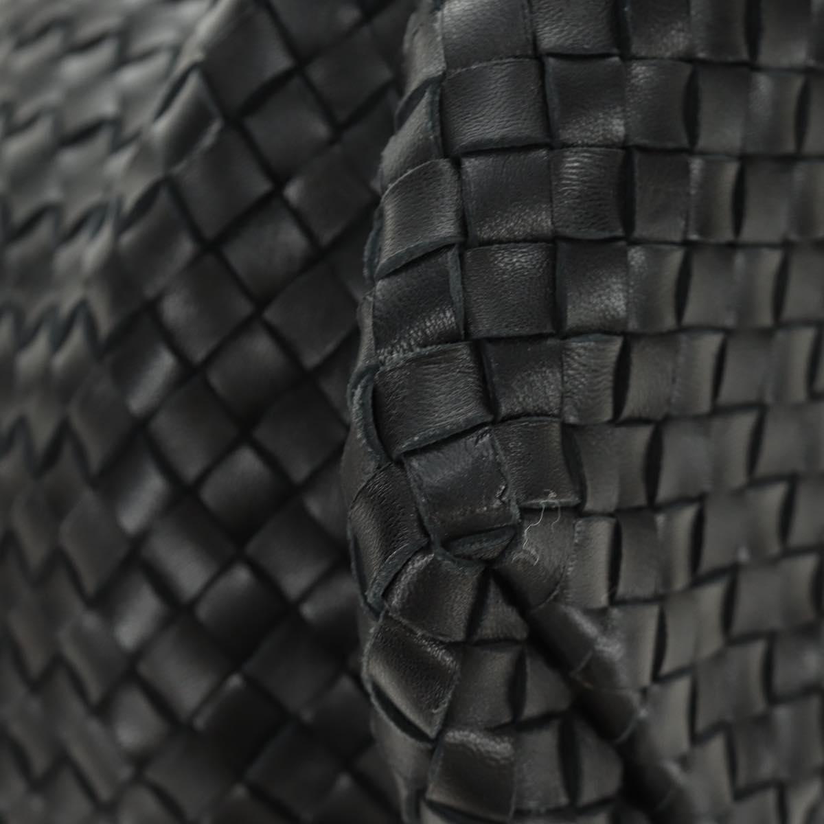 BOTTEGA VENETA INTRECCIATO Cabas MM Hand Bag Leather Black 115664 Auth am11798SM