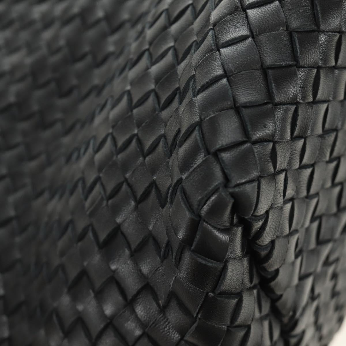 BOTTEGA VENETA INTRECCIATO Cabas MM Hand Bag Leather Black 115664 Auth am11798SM