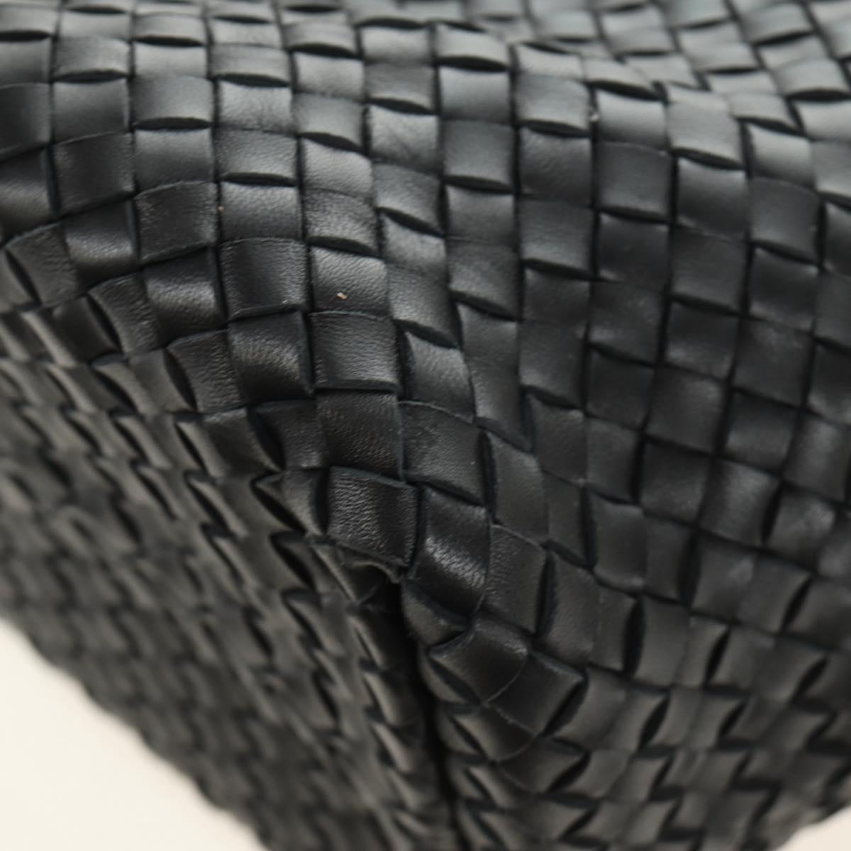 BOTTEGA VENETA INTRECCIATO Cabas MM Hand Bag Leather Black 115664 Auth am11798SM