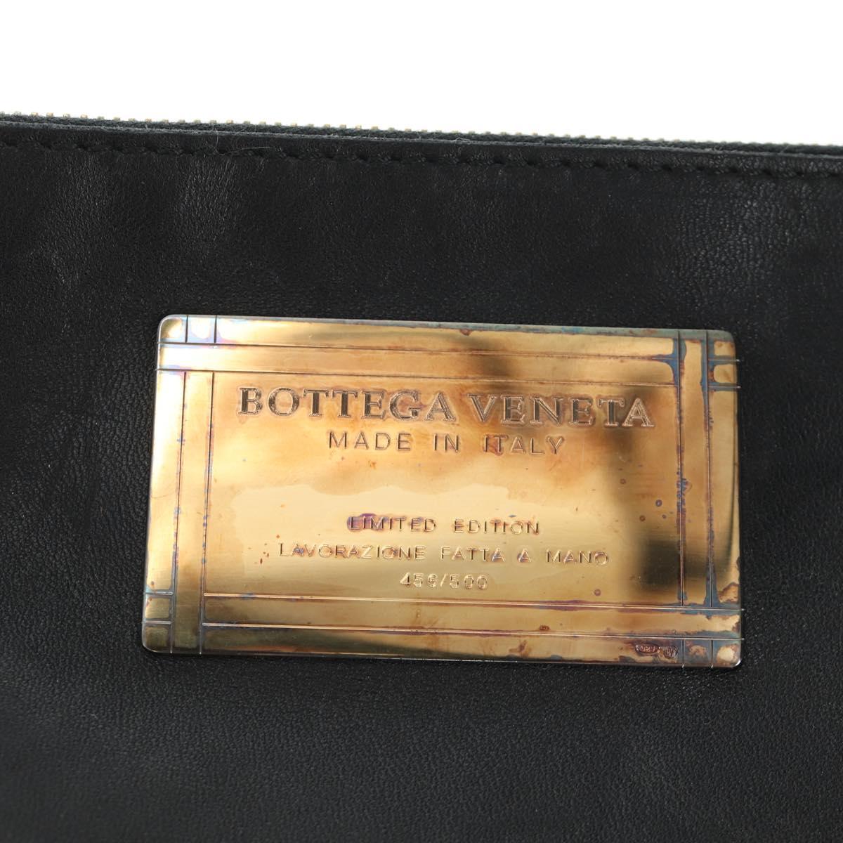 BOTTEGA VENETA INTRECCIATO Cabas MM Hand Bag Leather Black 115664 Auth am11798SM