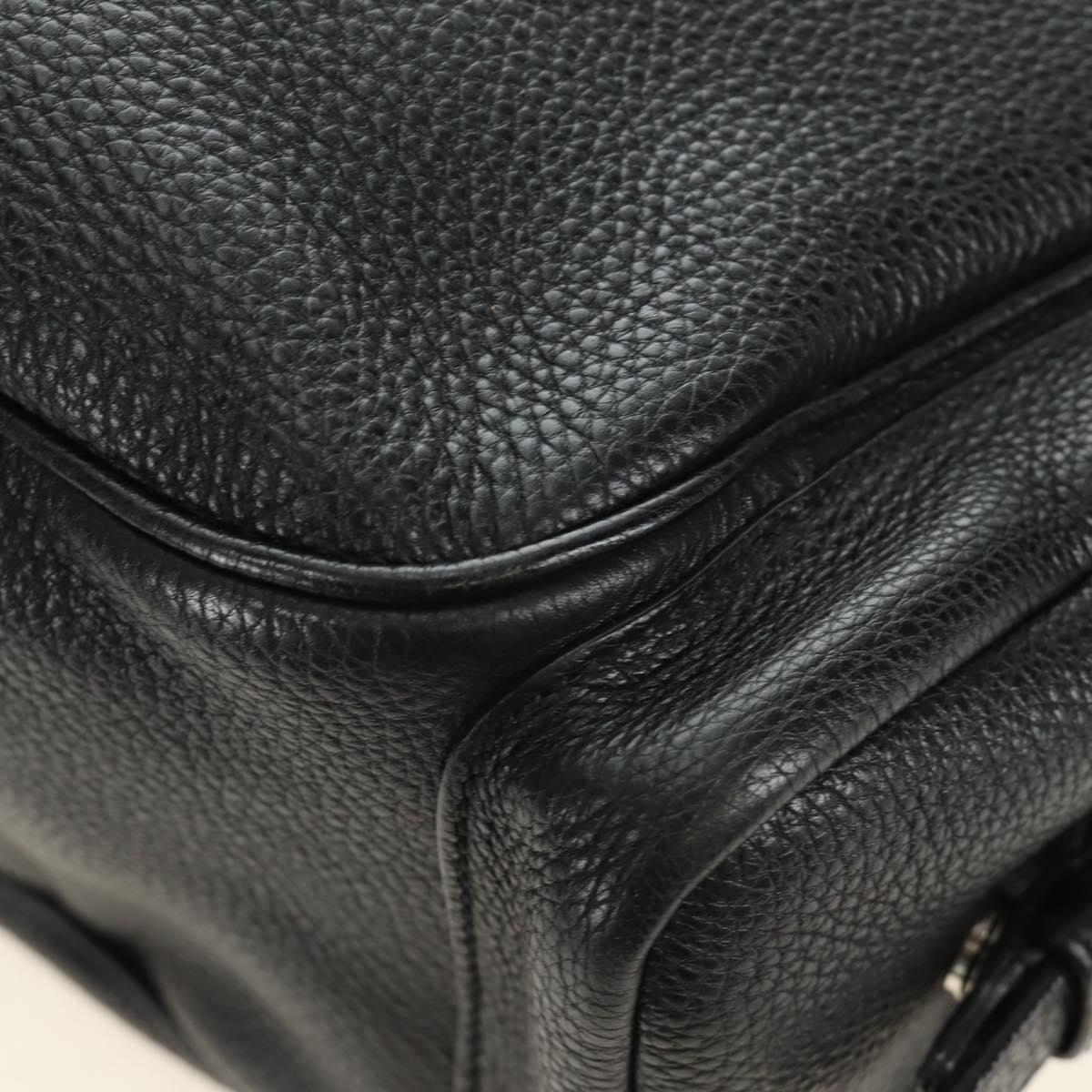 PRADA Shoulder Bag Leather Black Silver Auth am11799V