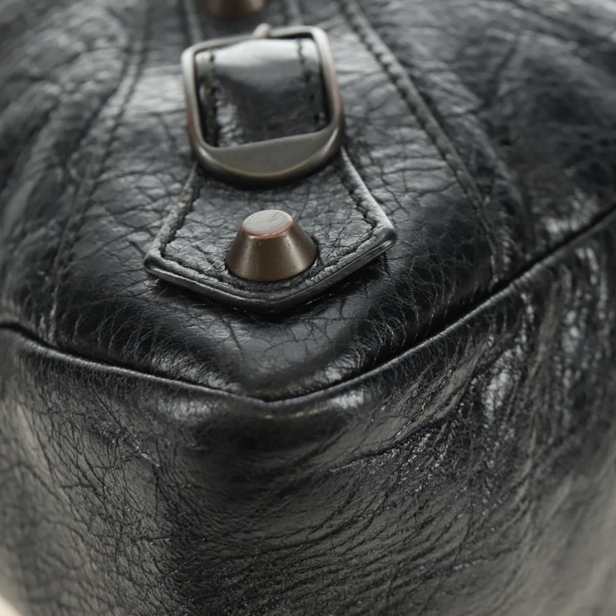 BALENCIAGA The Town Hand Bag Leather 2way Black 240579 Auth am11800SAM