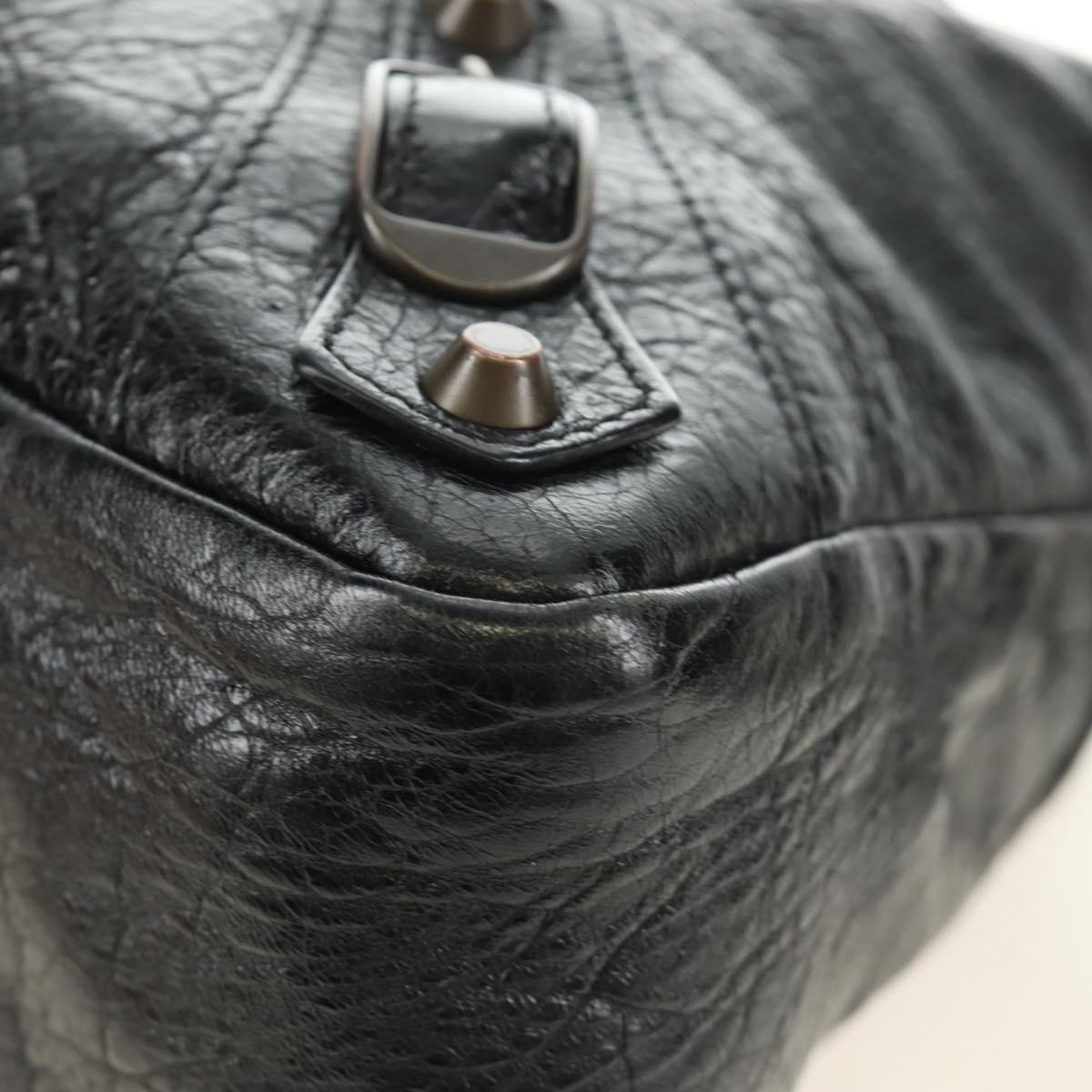 BALENCIAGA The Town Hand Bag Leather 2way Black 240579 Auth am11800SAM
