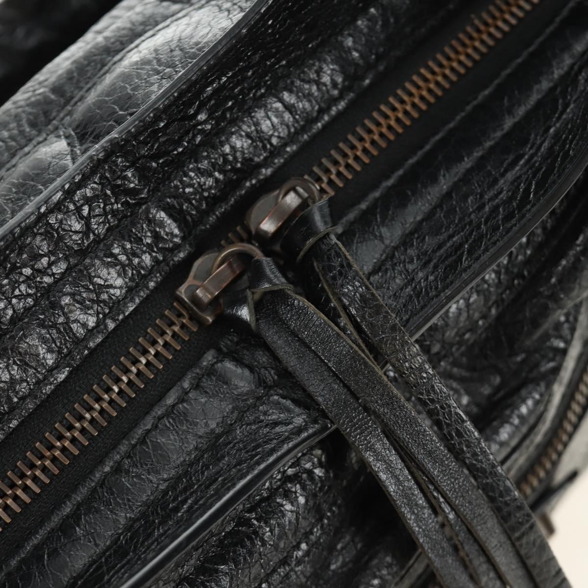BALENCIAGA The Town Hand Bag Leather 2way Black 240579 Auth am11800SAM