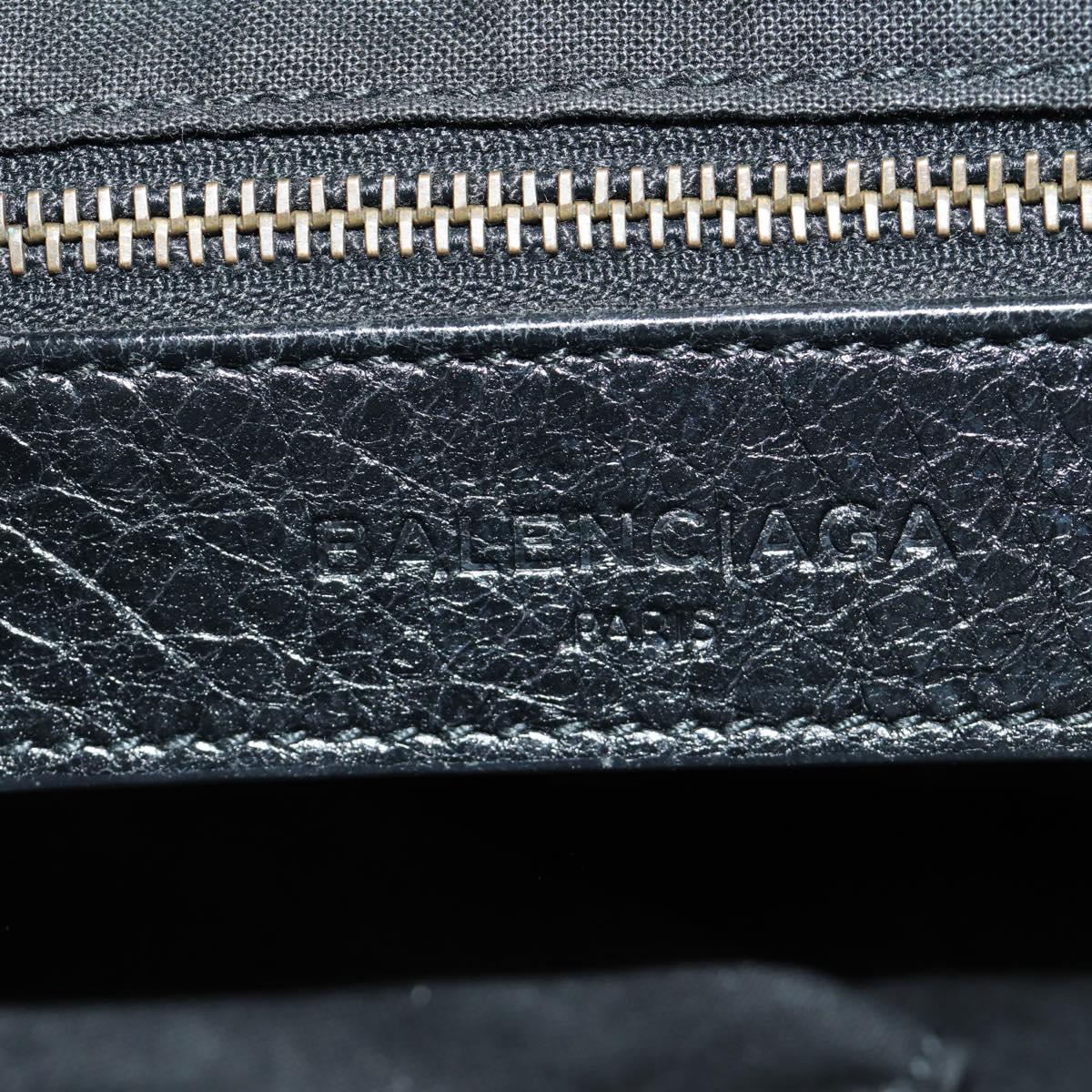 BALENCIAGA The Town Hand Bag Leather 2way Black 240579 Auth am11800SAM