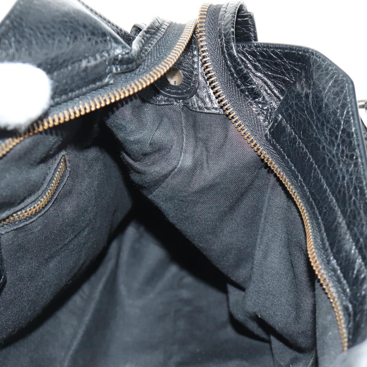 BALENCIAGA The Town Hand Bag Leather 2way Black 240579 Auth am11800SAM