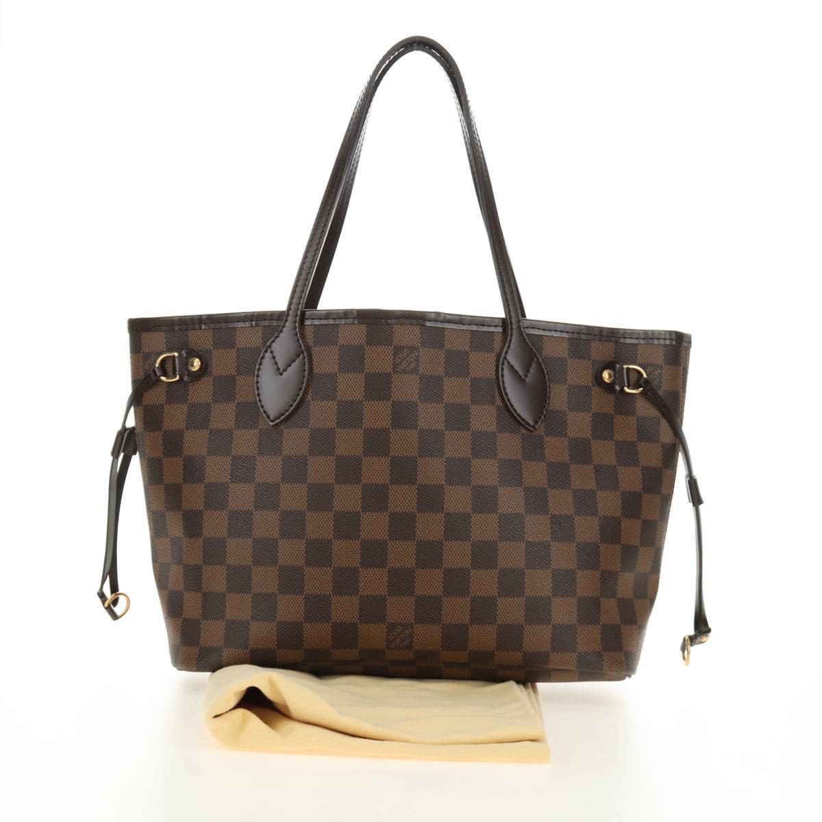 LOUIS VUITTON Damier Ebene Neverfull PM Tote Bag N51109 LV Auth am11810SAV