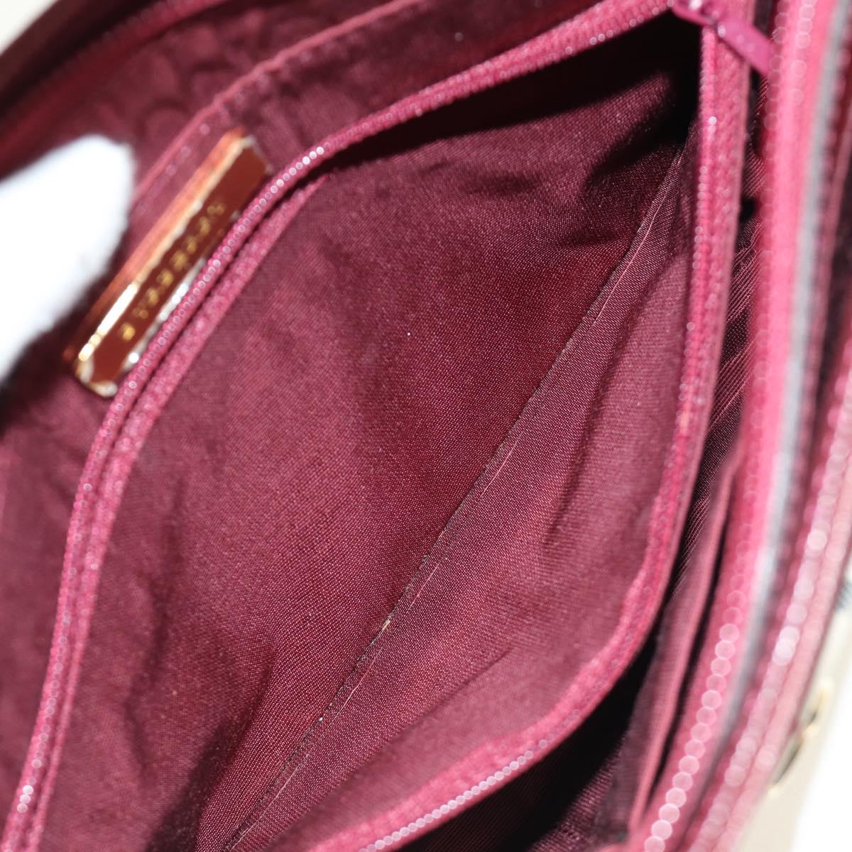 BURBERRY Nova Check Hand Bag Canvas Beige Gold Auth am11816V