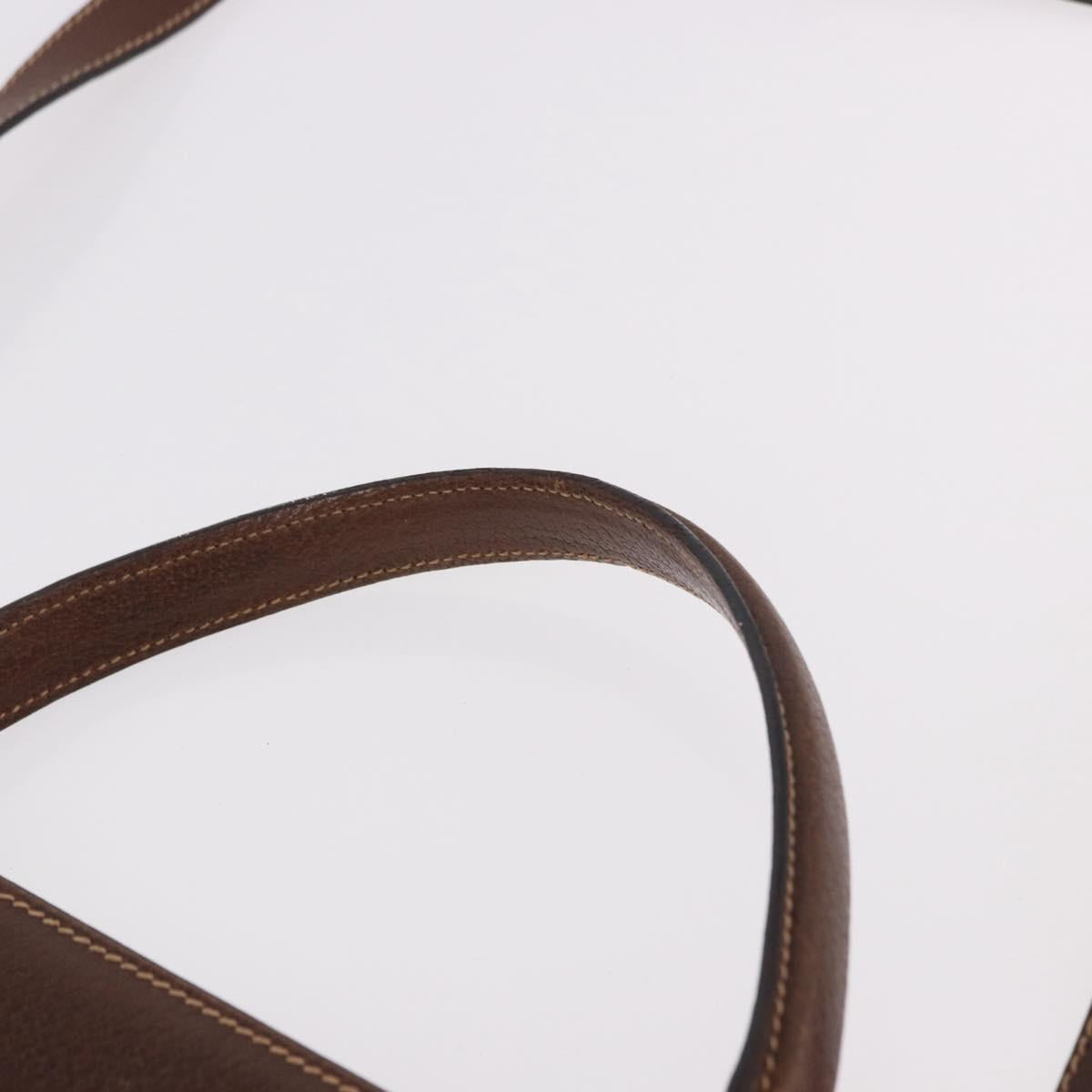 GUCCI Hand Bag Leather 2way Brown Gold 000 113 0199 Auth am11837A