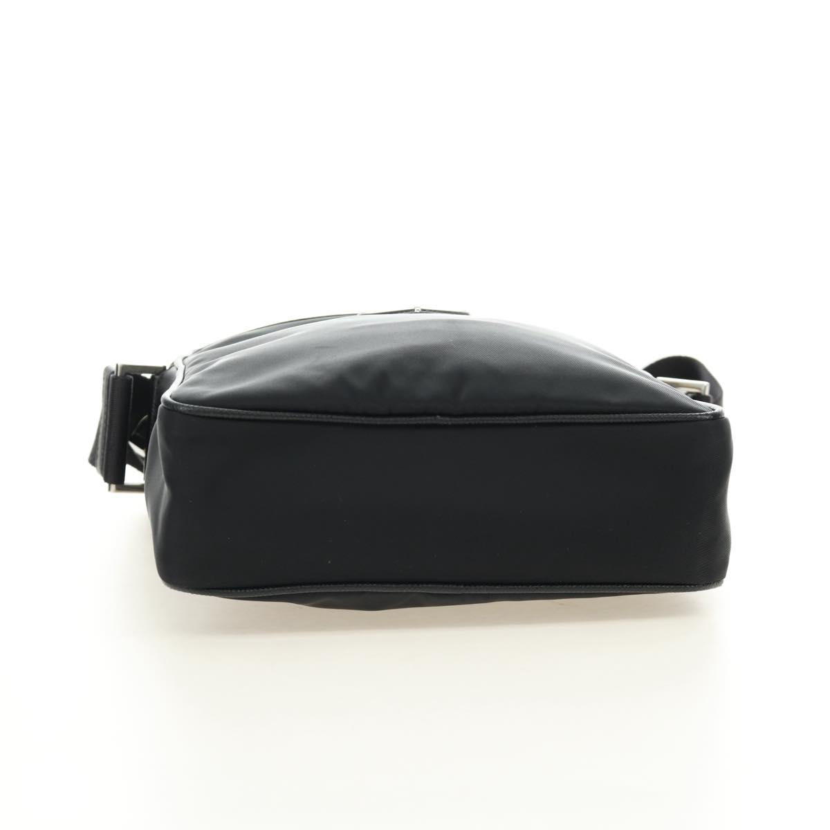 PRADA Shoulder Bag Nylon Black Silver 2VH112 Auth am11844SM