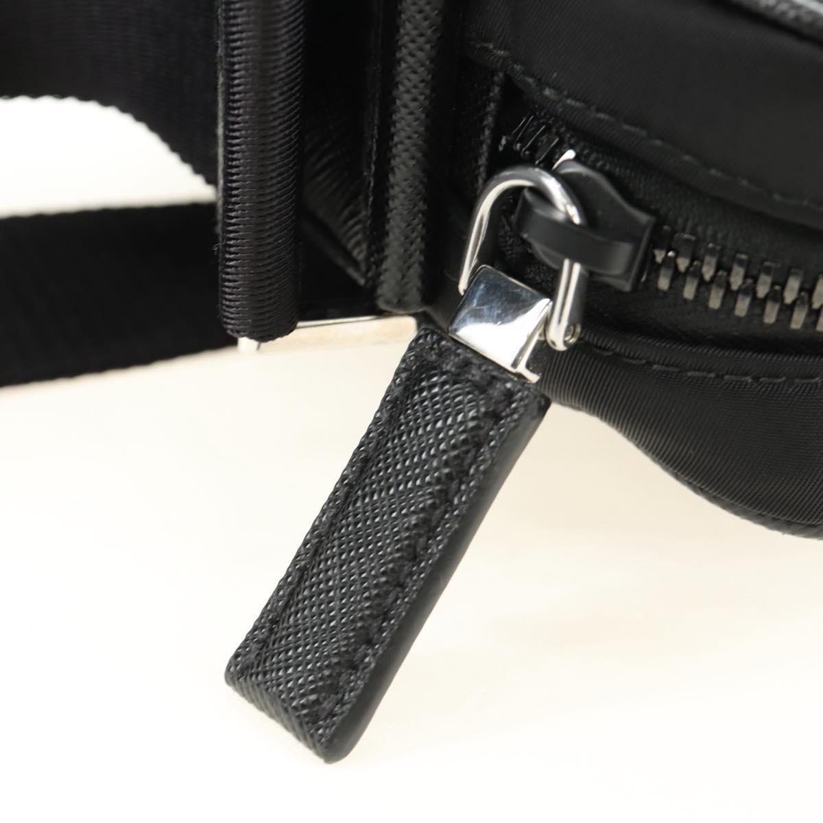 PRADA Shoulder Bag Nylon Black Silver 2VH112 Auth am11844SM