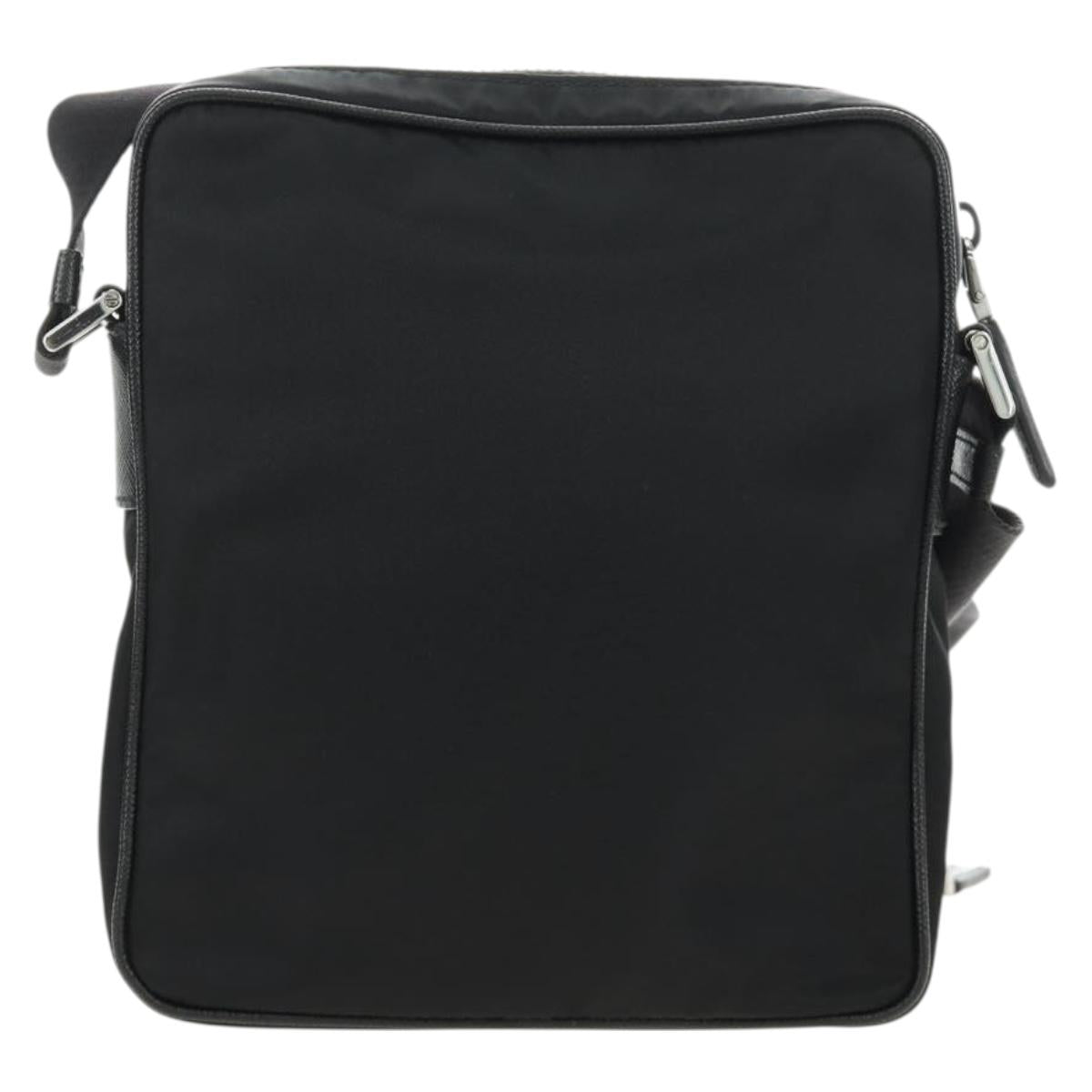 PRADA Shoulder Bag Nylon Black Silver 2VH112 Auth am11844SM