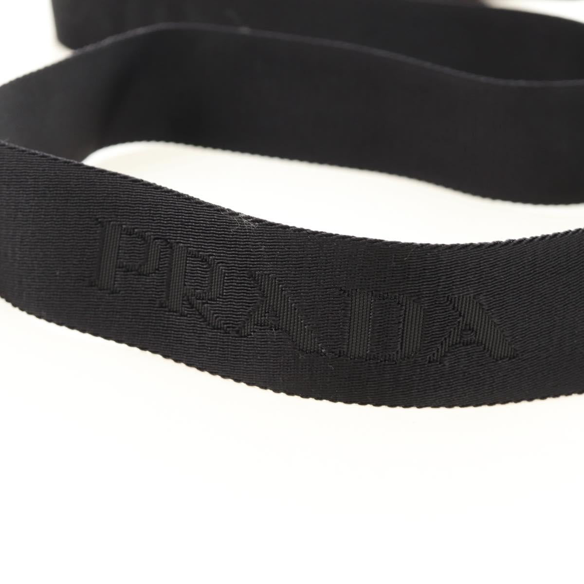PRADA Shoulder Bag Nylon Black Silver 2VH112 Auth am11844SM