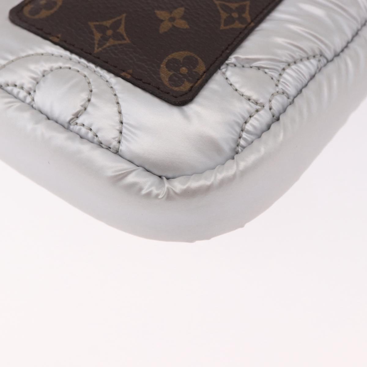 LOUIS VUITTON Monogram Pillow Phone Pouch Bag Silver M81716 LV Auth am11853SAM