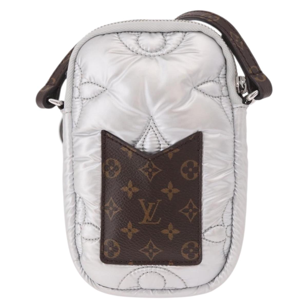 LOUIS VUITTON Monogram Pillow Phone Pouch Bag Silver M81716 LV Auth am11853SAM
