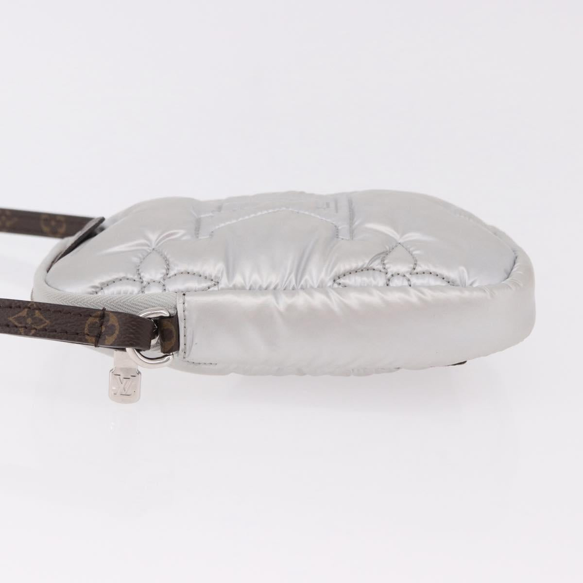 LOUIS VUITTON Monogram Pillow Phone Pouch Bag Silver M81716 LV Auth am11853SAM