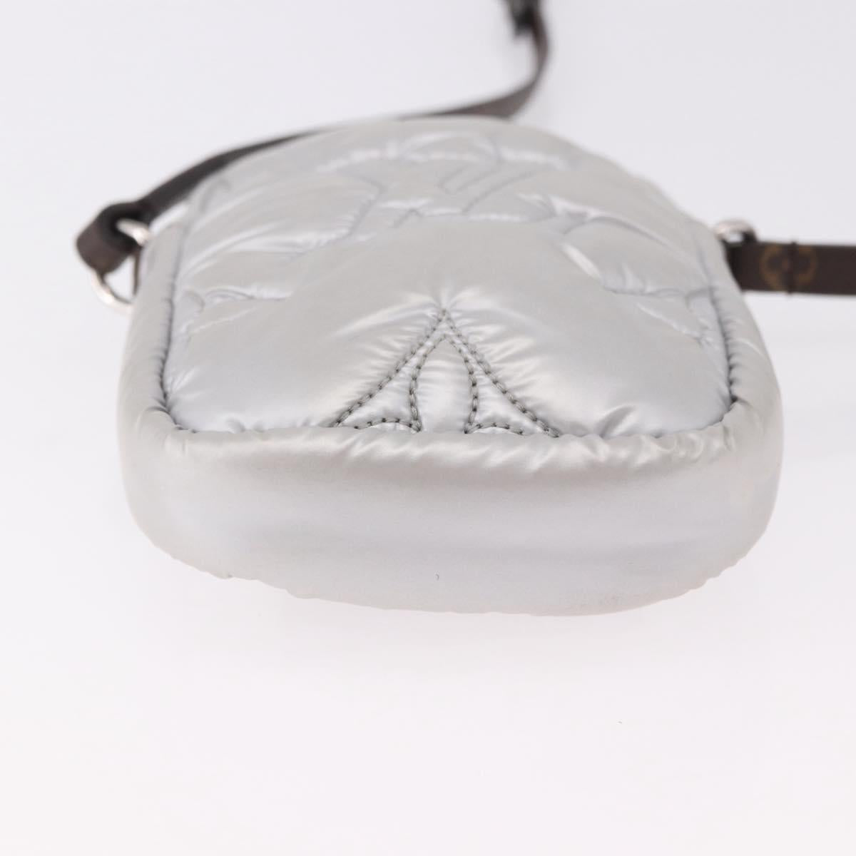 LOUIS VUITTON Monogram Pillow Phone Pouch Bag Silver M81716 LV Auth am11853SAM