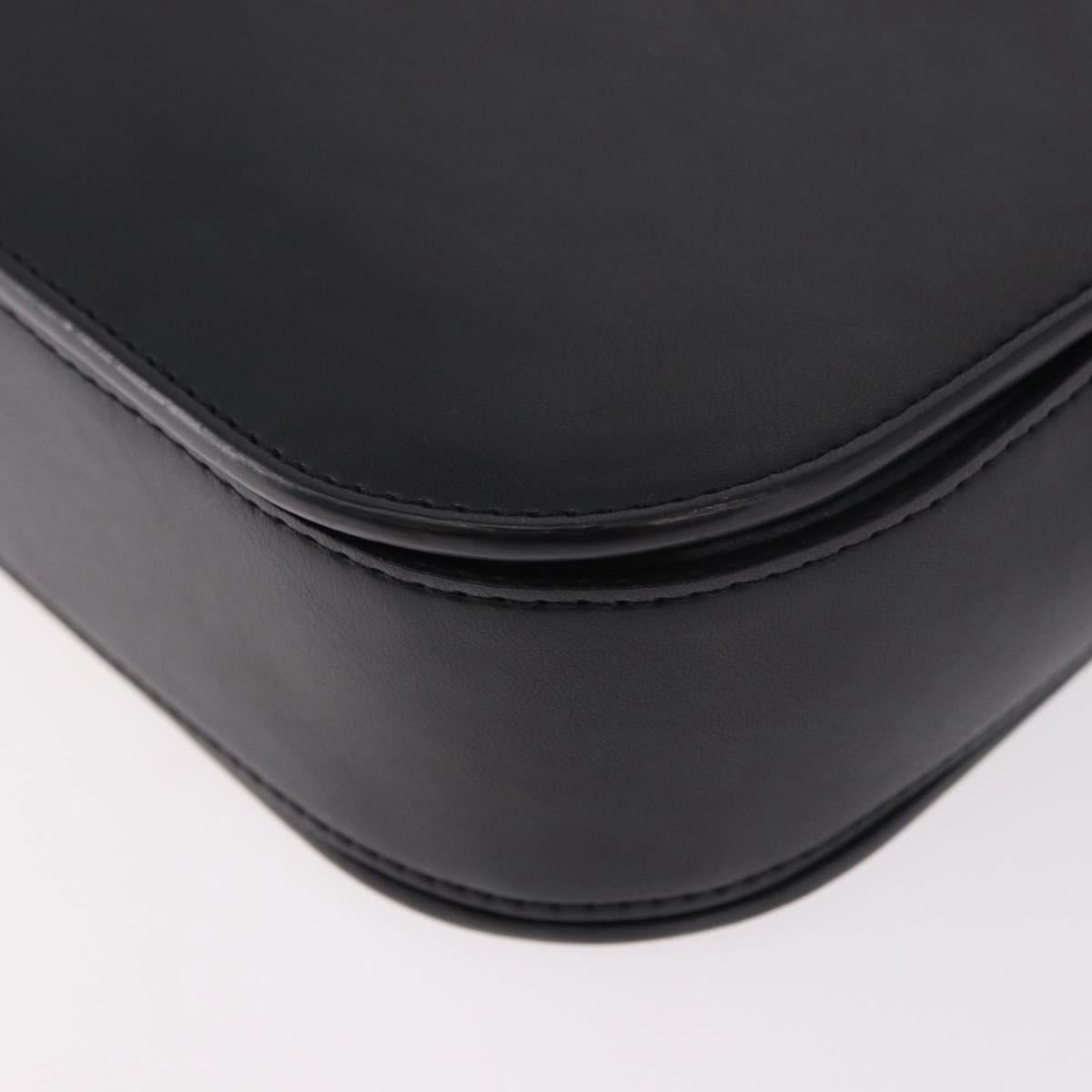 Stella MacCartney Boxbird Shoulder Bag Leather Black Silver 455139 Auth am11857V