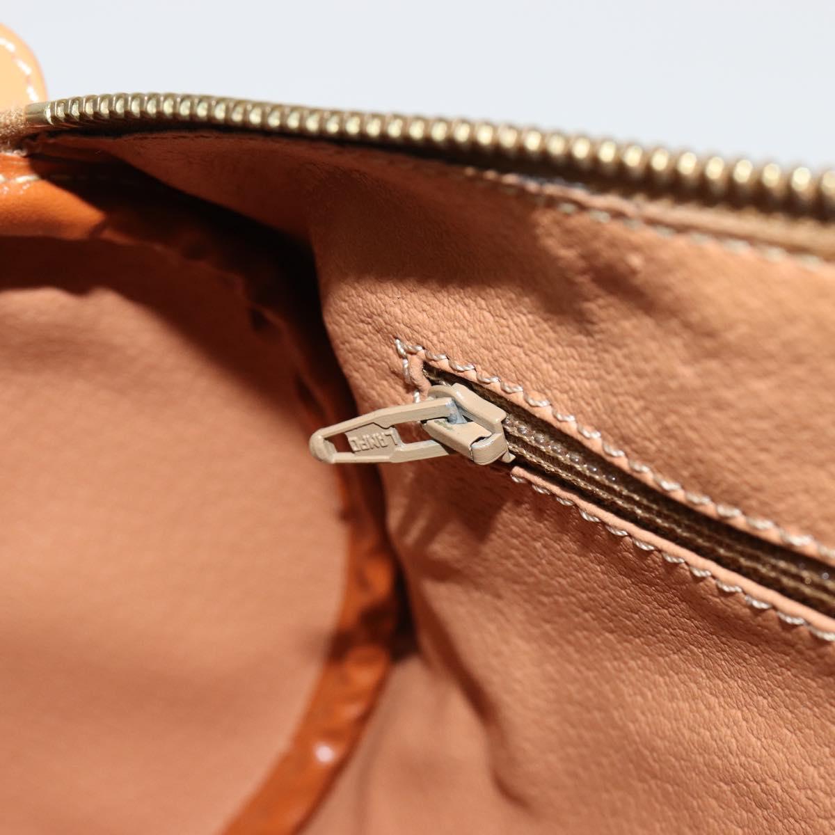 CELINE Macadam Canvas Hand Bag PVC Leather Brown Gold Auth am11863V