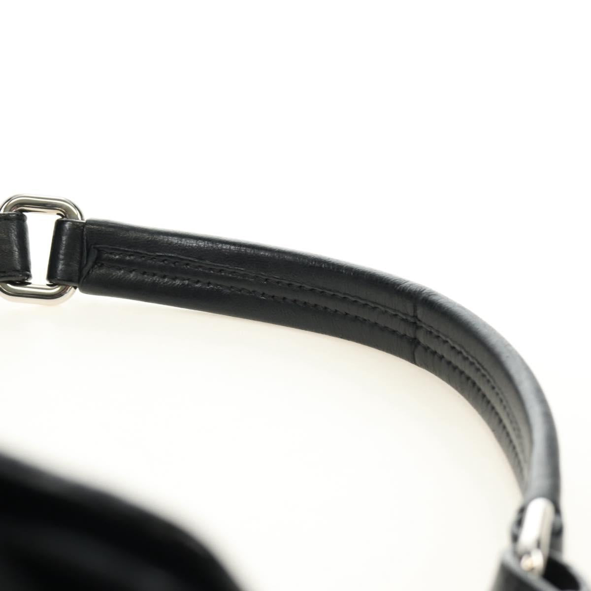 PRADA Ready Lock Hand Bag Nylon Black Silver Auth am11874V