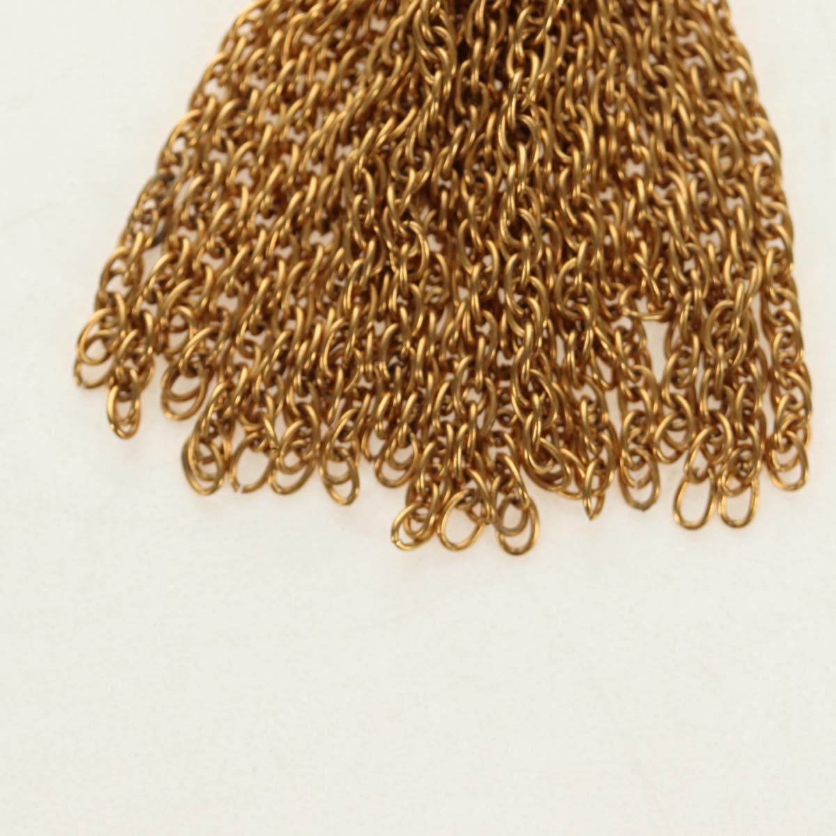 CHANEL CC Fringe Lava Brooch metal Gold CC Auth am11879SM