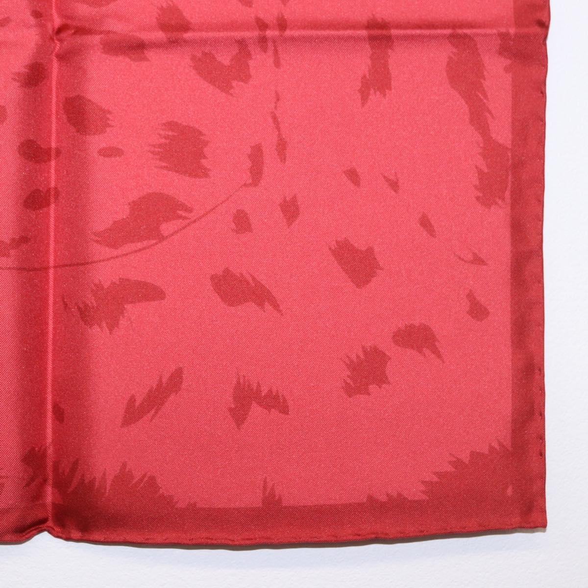CARTIER Mini Scarf Leopard Silk Red Auth am11882M