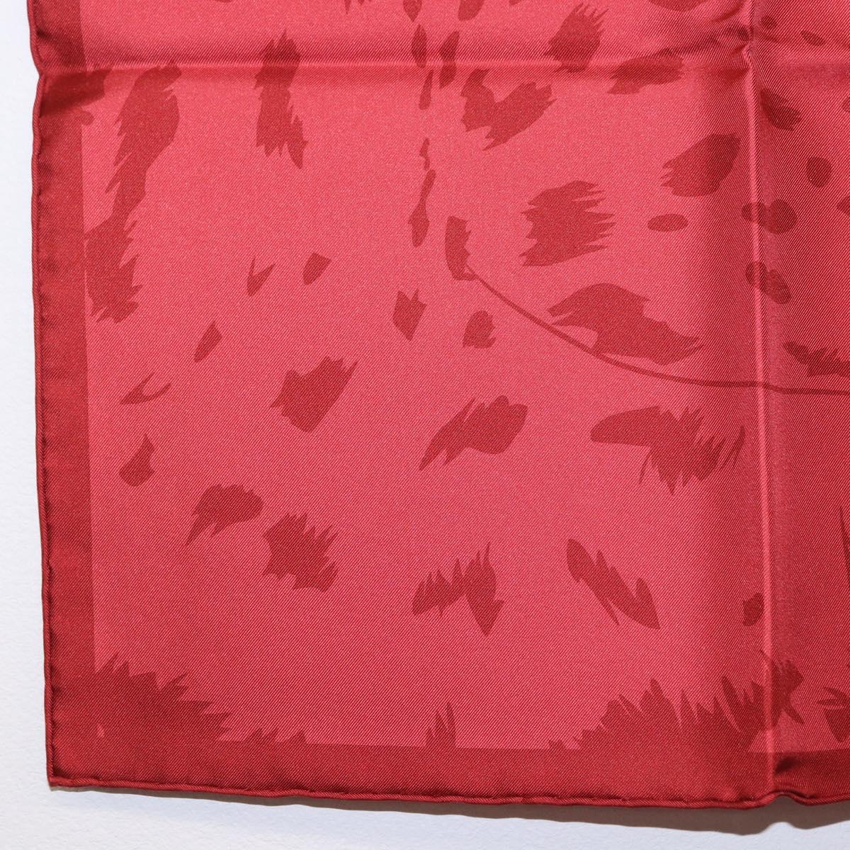 CARTIER Mini Scarf Leopard Silk Red Auth am11882M