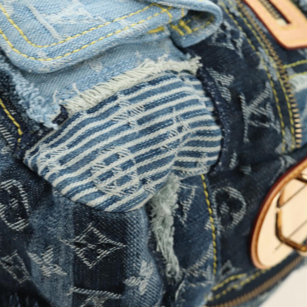 LOUIS VUITTON Monogram Patchwork Denim Bowery Bag Blue M95376 LV Auth am11889SM