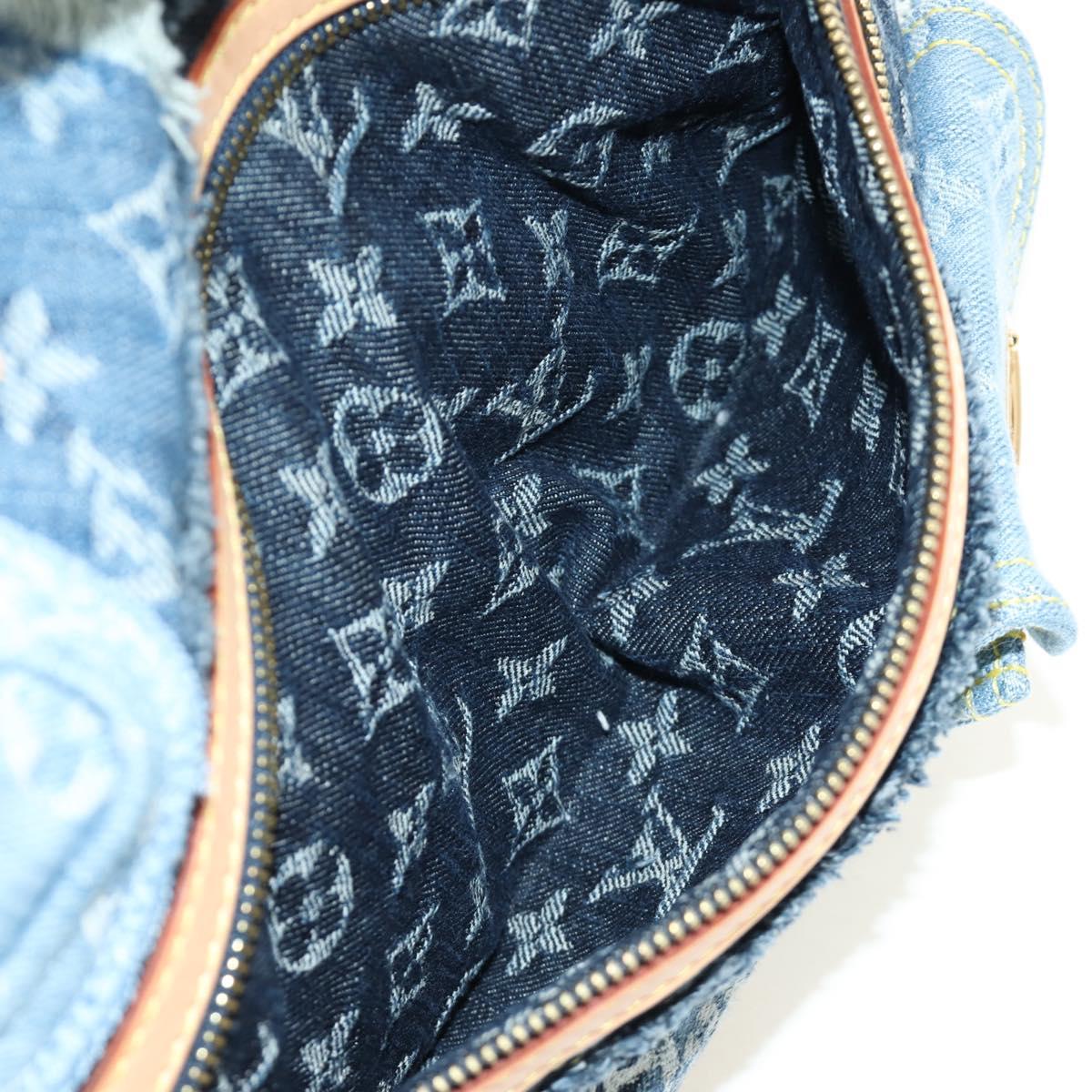LOUIS VUITTON Monogram Patchwork Denim Bowery Bag Blue M95376 LV Auth am11889SM