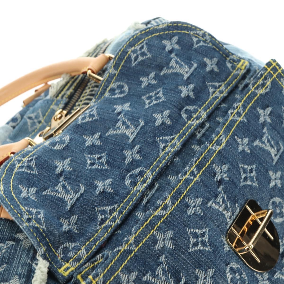 LOUIS VUITTON Monogram Patchwork Denim Bowery Bag Blue M95376 LV Auth am11889SM