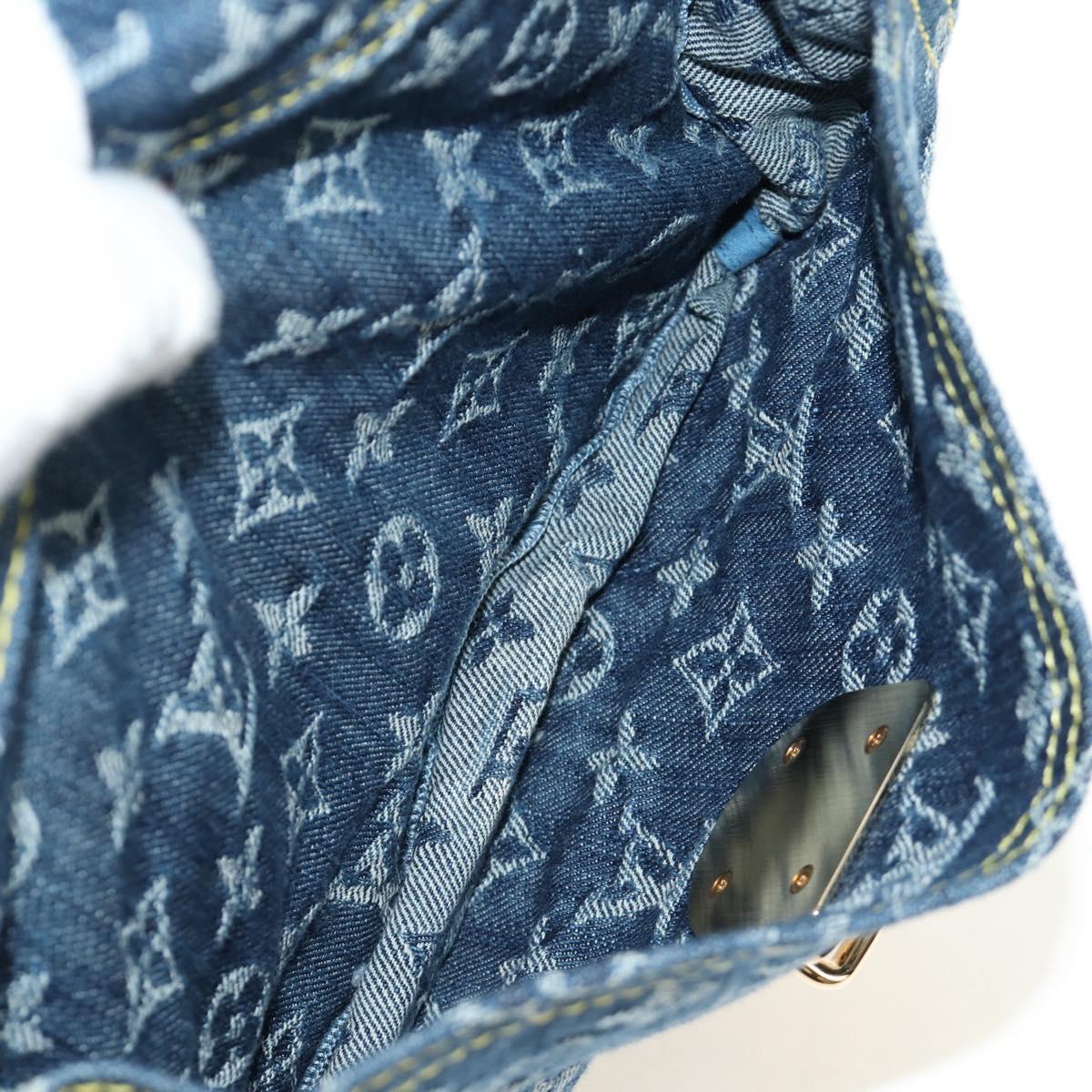 LOUIS VUITTON Monogram Patchwork Denim Bowery Bag Blue M95376 LV Auth am11889SM