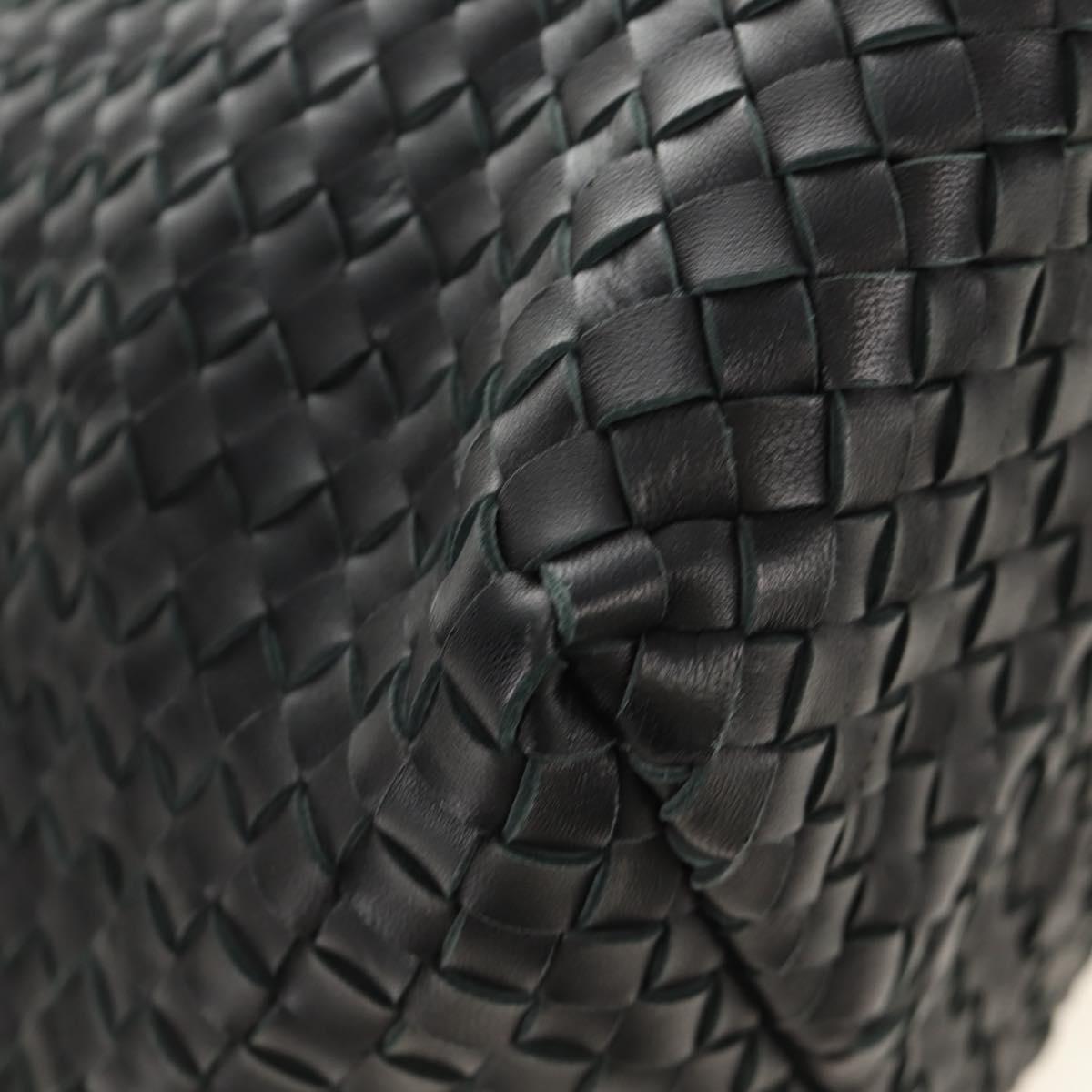 BOTTEGA VENETA INTRECCIATO Cabas PM Hand Bag Leather Black Auth am11891SM