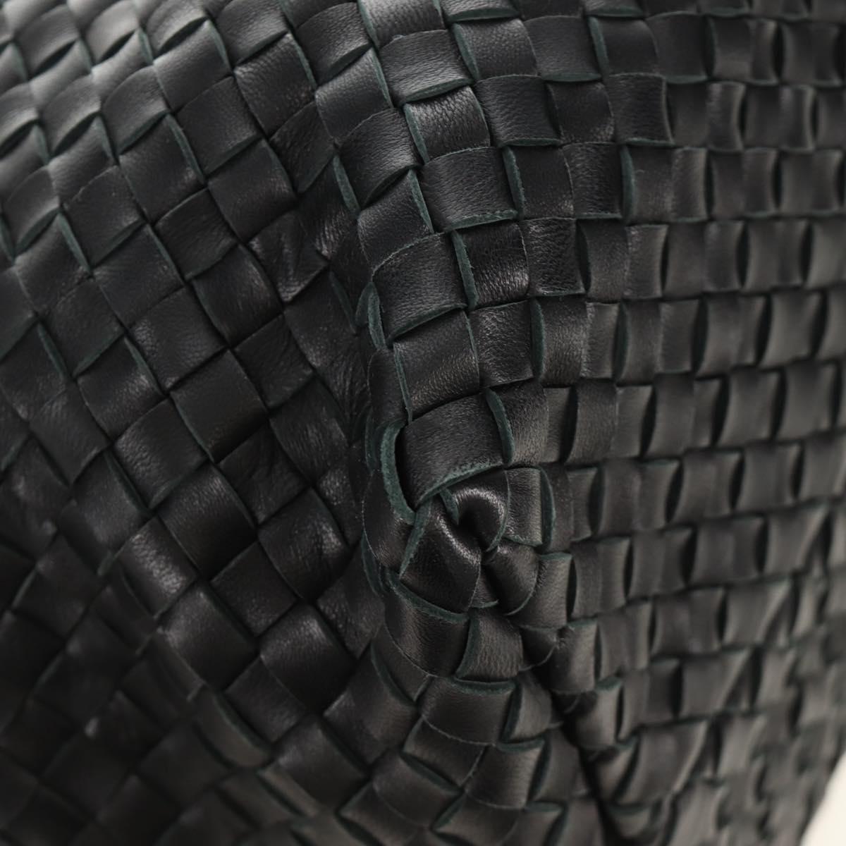 BOTTEGA VENETA INTRECCIATO Cabas PM Hand Bag Leather Black Auth am11891SM