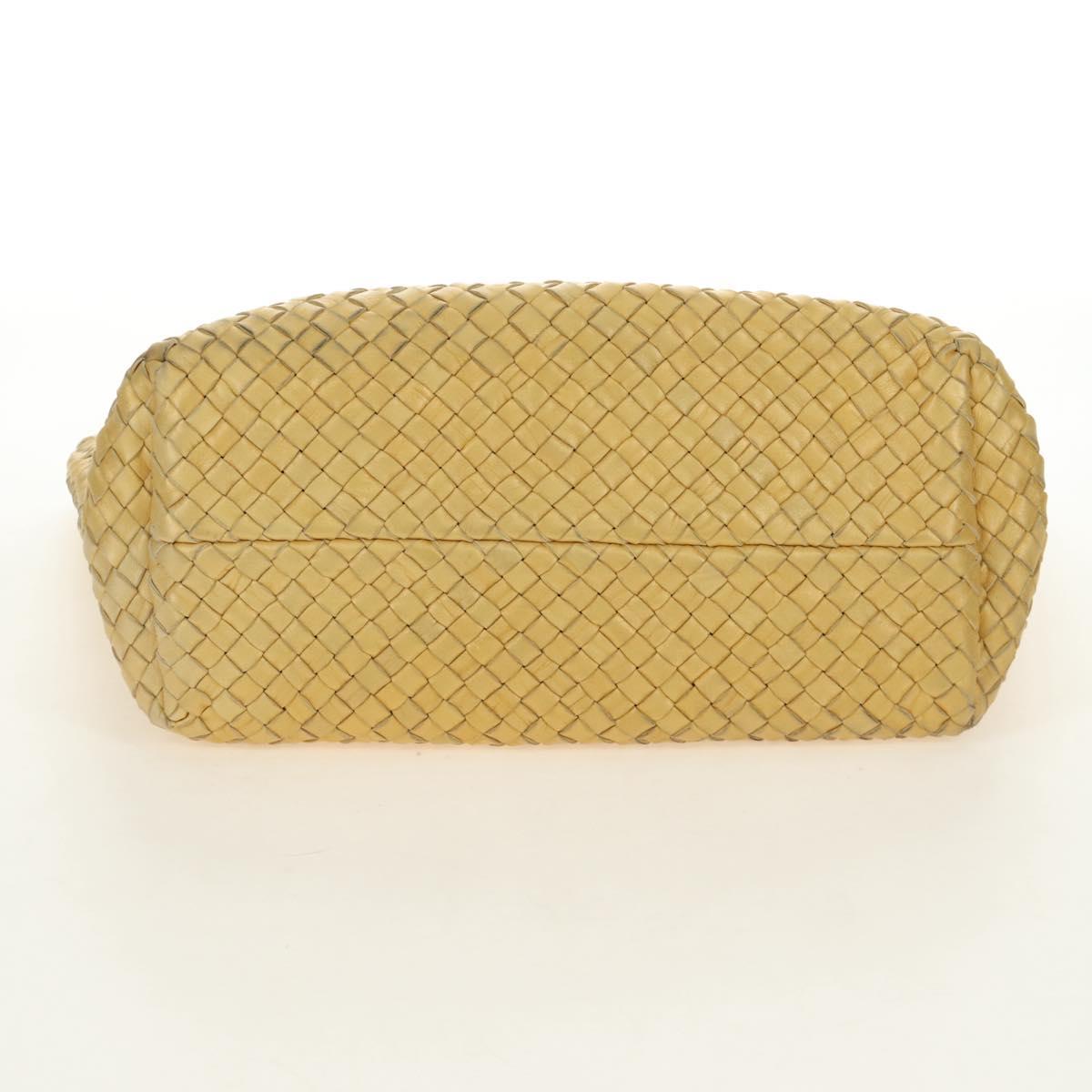 BOTTEGA VENETA INTRECCIATO Cabas PM Hand Bag Leather Gold 141498 Auth am11898V