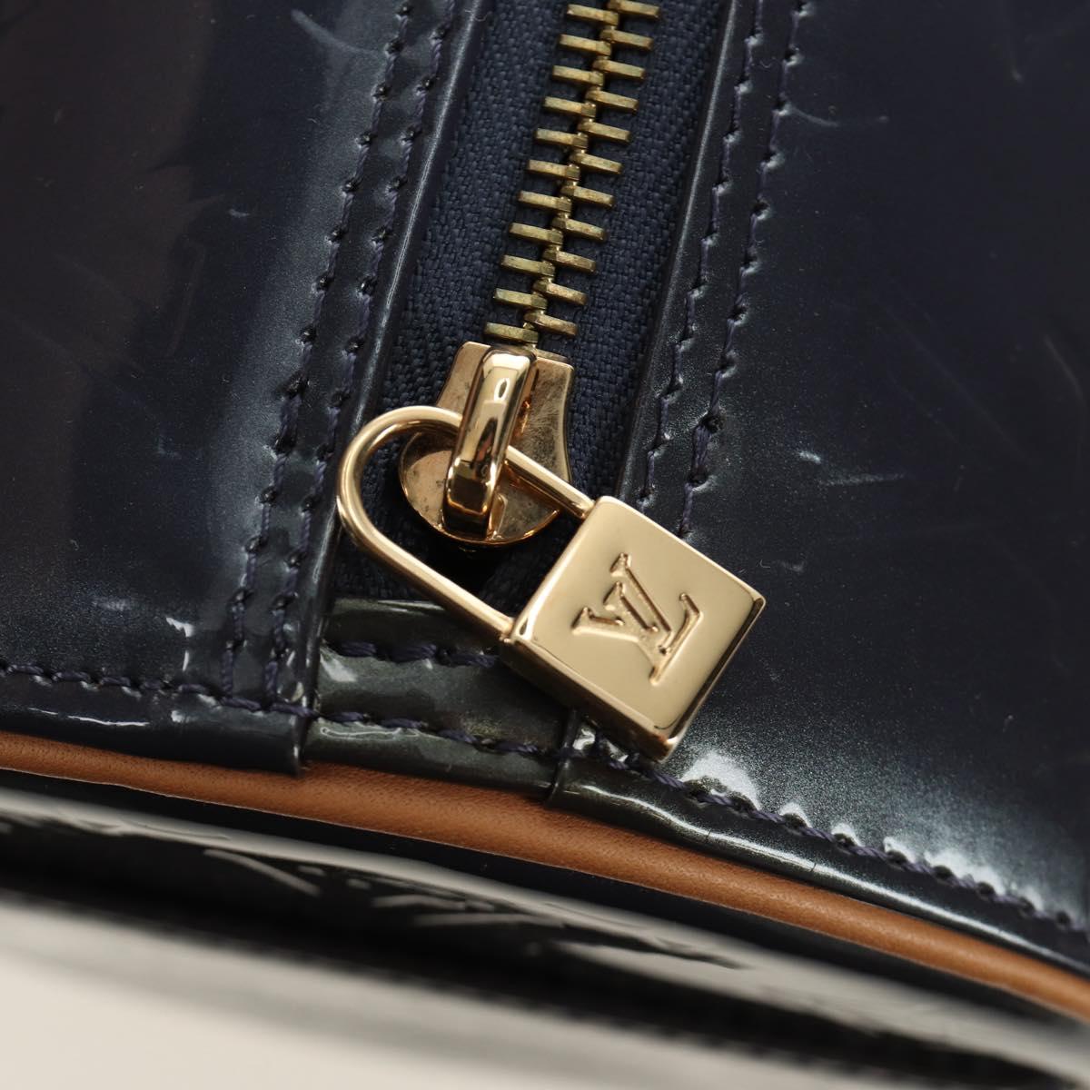 LOUIS VUITTON Monogram Vernis Bedford Hand Bag Indigo M91330 LV Auth am11900V