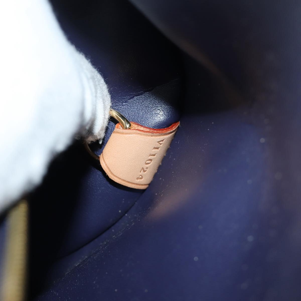 LOUIS VUITTON Monogram Vernis Bedford Hand Bag Indigo M91330 LV Auth am11900V