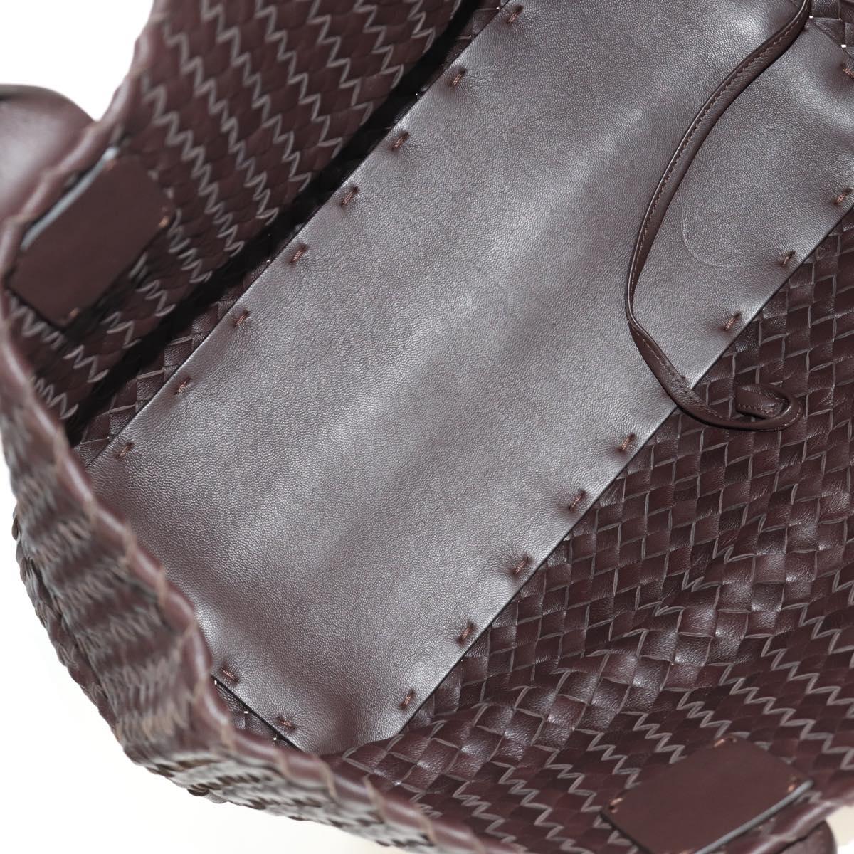 BOTTEGA VENETA INTRECCIATO Cabas PM Hand Bag Leather Brown 141498 Auth am11902SM