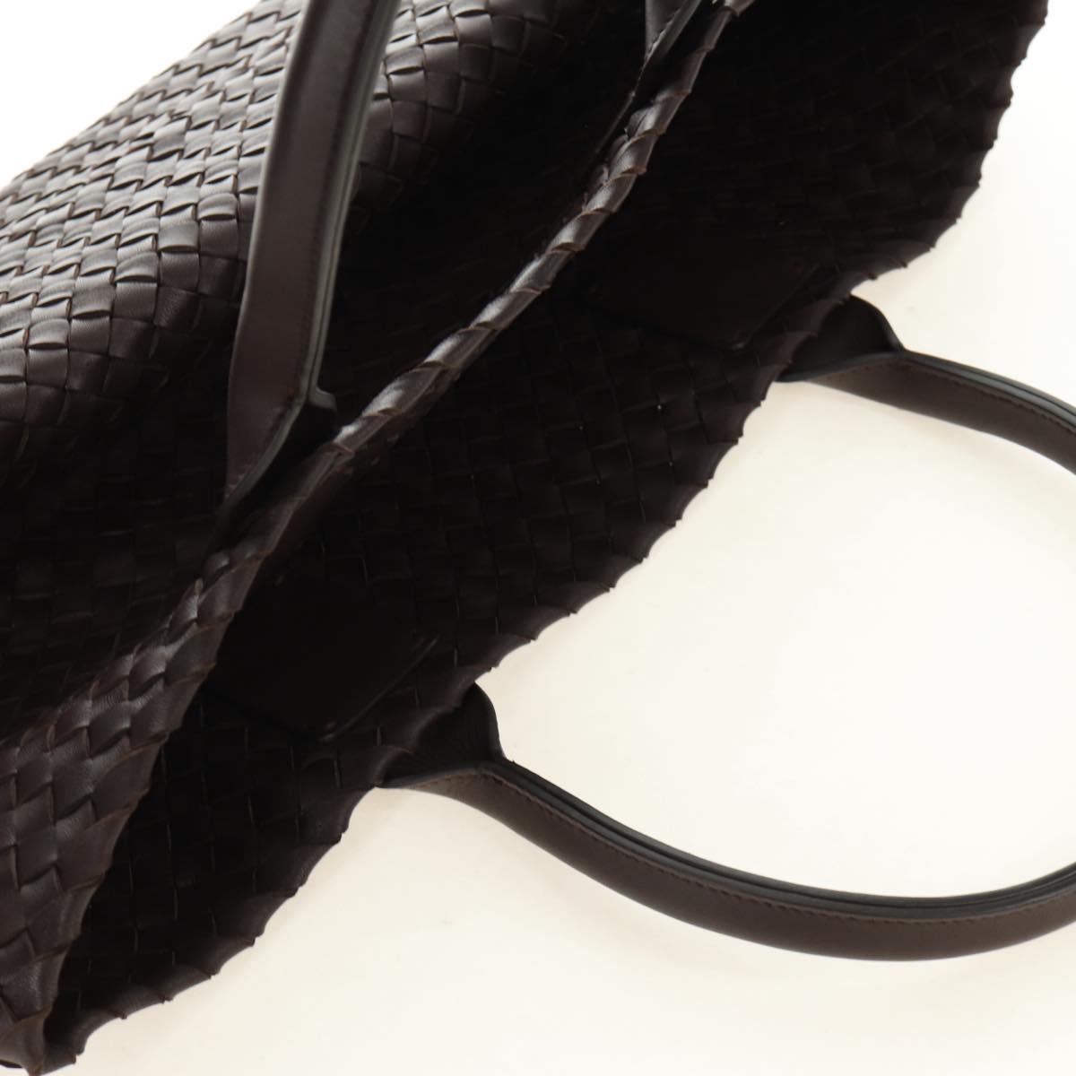 BOTTEGA VENETA INTRECCIATO Cabas PM Hand Bag Leather Brown 141498 Auth am11902SM
