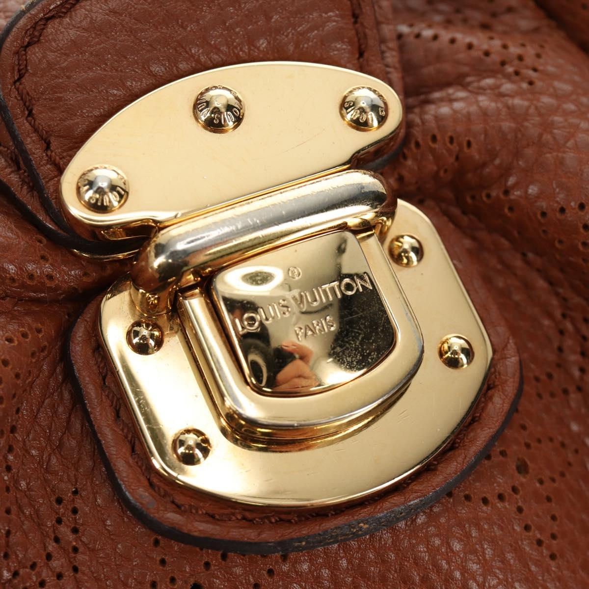 LOUIS VUITTON Mahina Runner PM Hand Bag Leather Brown M97052 LV Auth am11908V