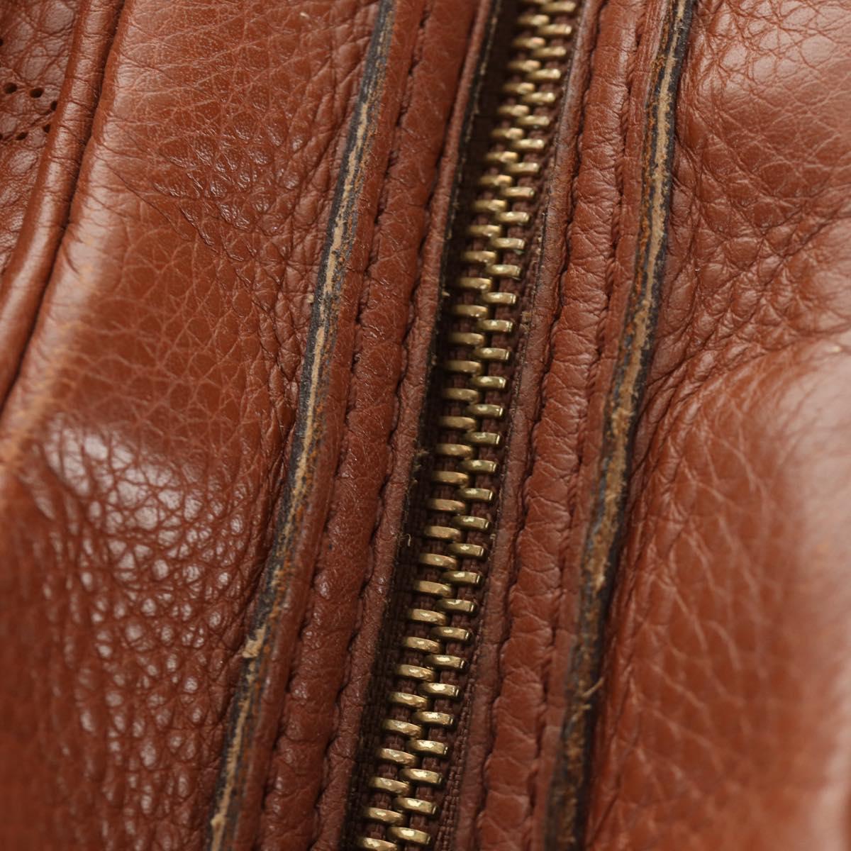 LOUIS VUITTON Mahina Runner PM Hand Bag Leather Brown M97052 LV Auth am11908V