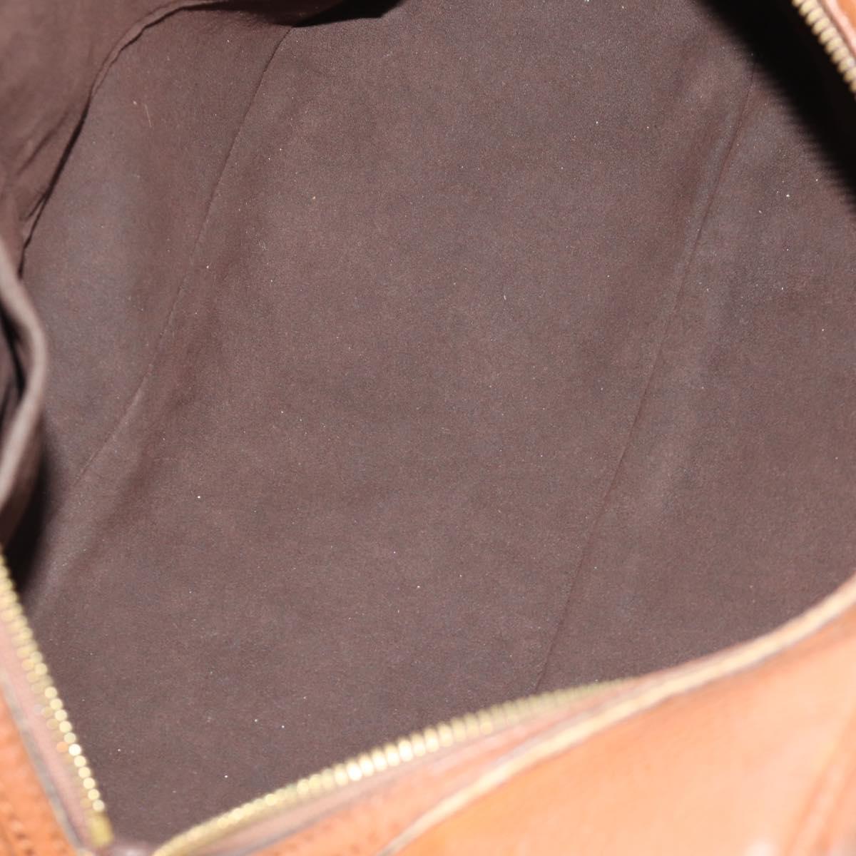 LOUIS VUITTON Mahina Runner PM Hand Bag Leather Brown M97052 LV Auth am11908V
