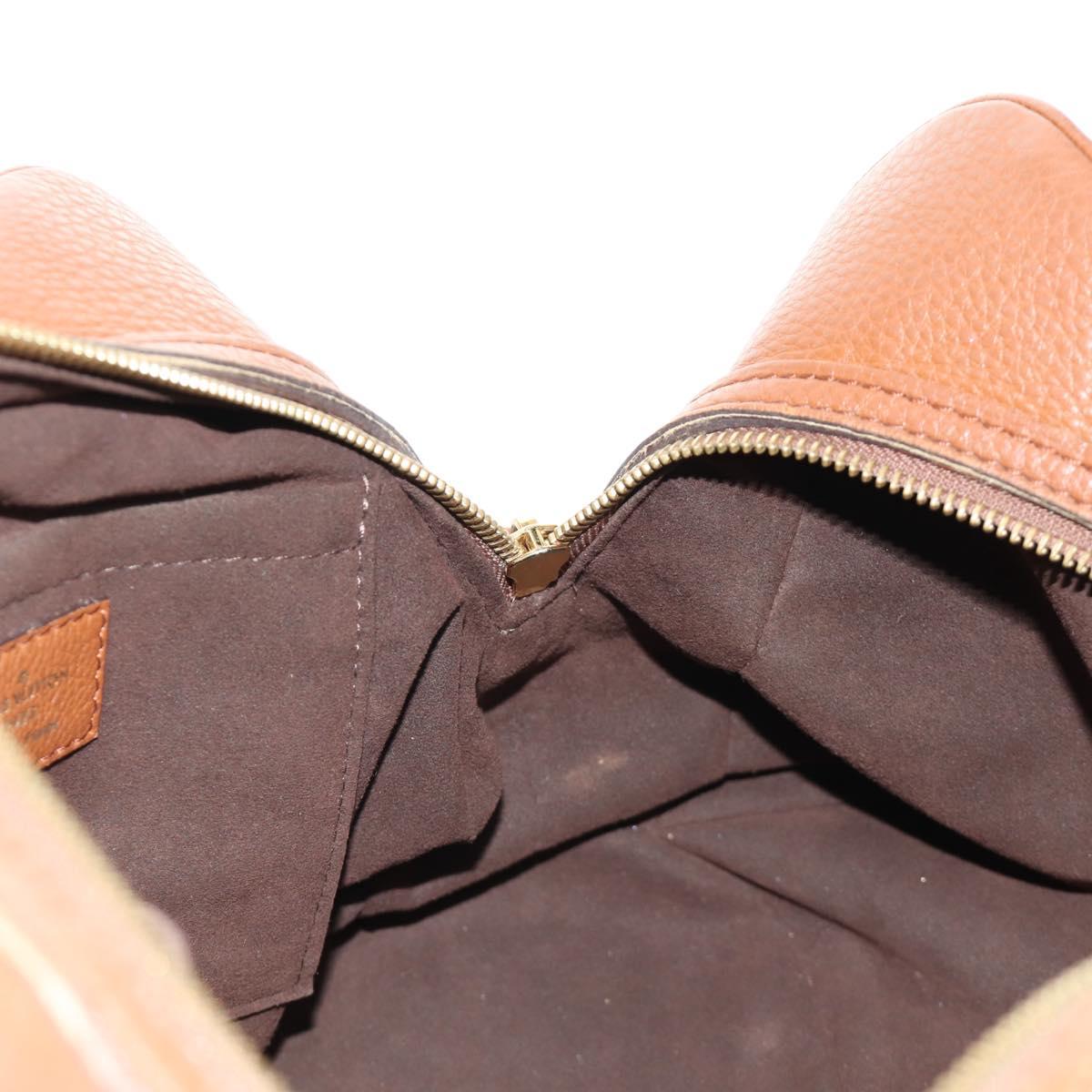 LOUIS VUITTON Mahina Runner PM Hand Bag Leather Brown M97052 LV Auth am11908V