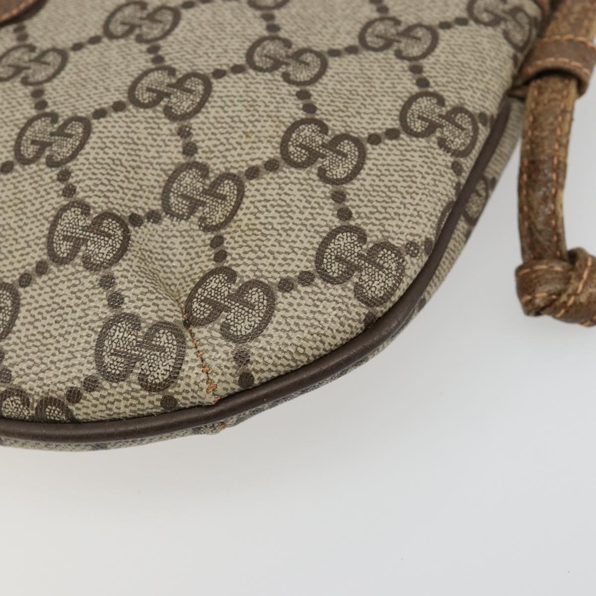 GUCCI GG Supreme Old Shoulder Bag PVC Beige Gold 378 02 020 Auth am11912