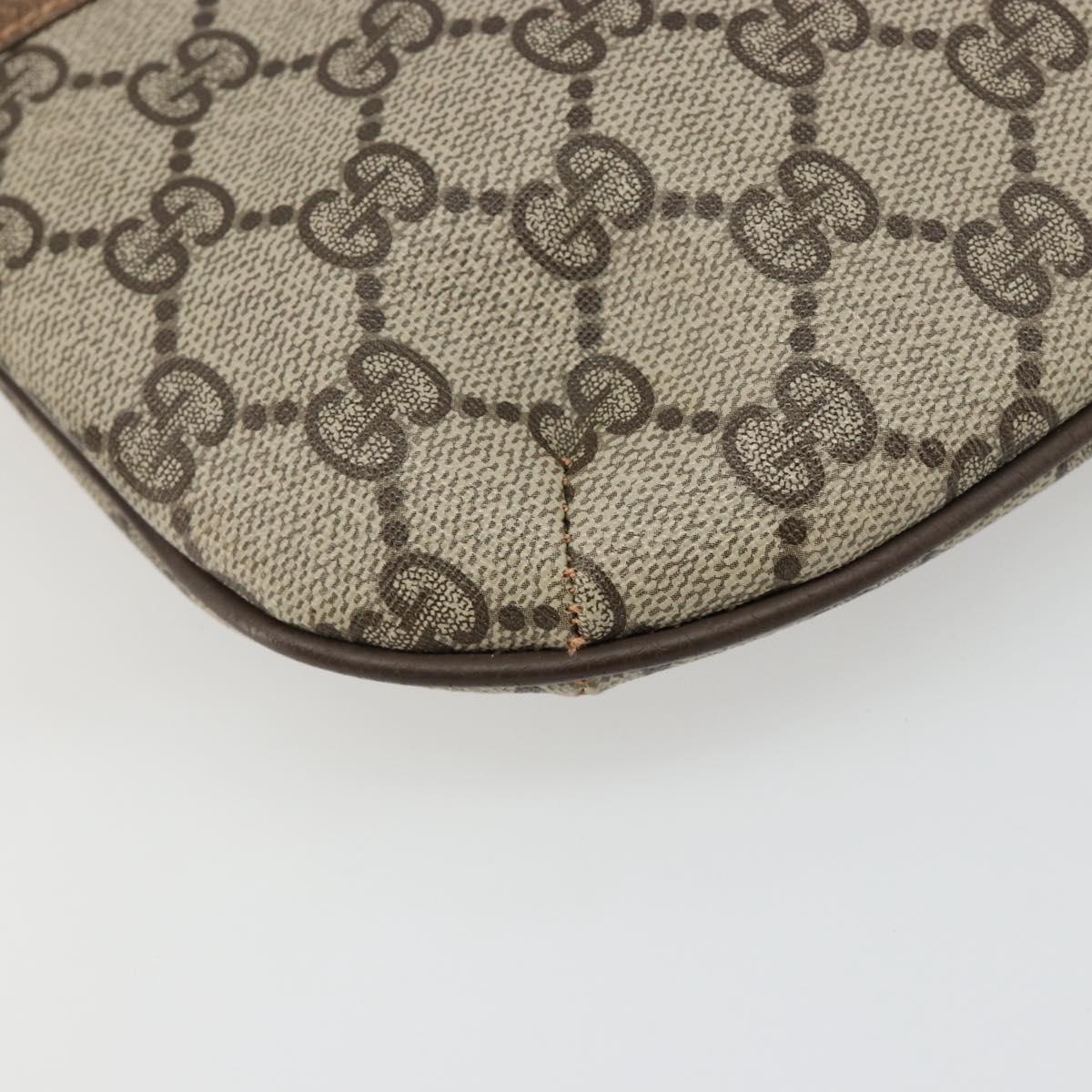 GUCCI GG Supreme Old Shoulder Bag PVC Beige Gold 378 02 020 Auth am11912